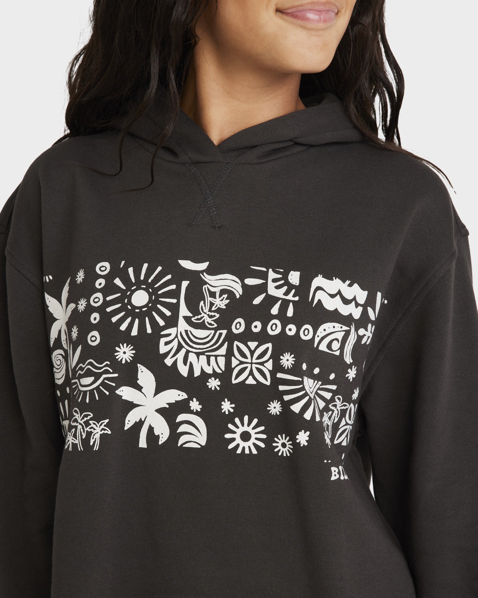 Girls 6-14 Paradise Stamp Pullover Hoodie - Image 5