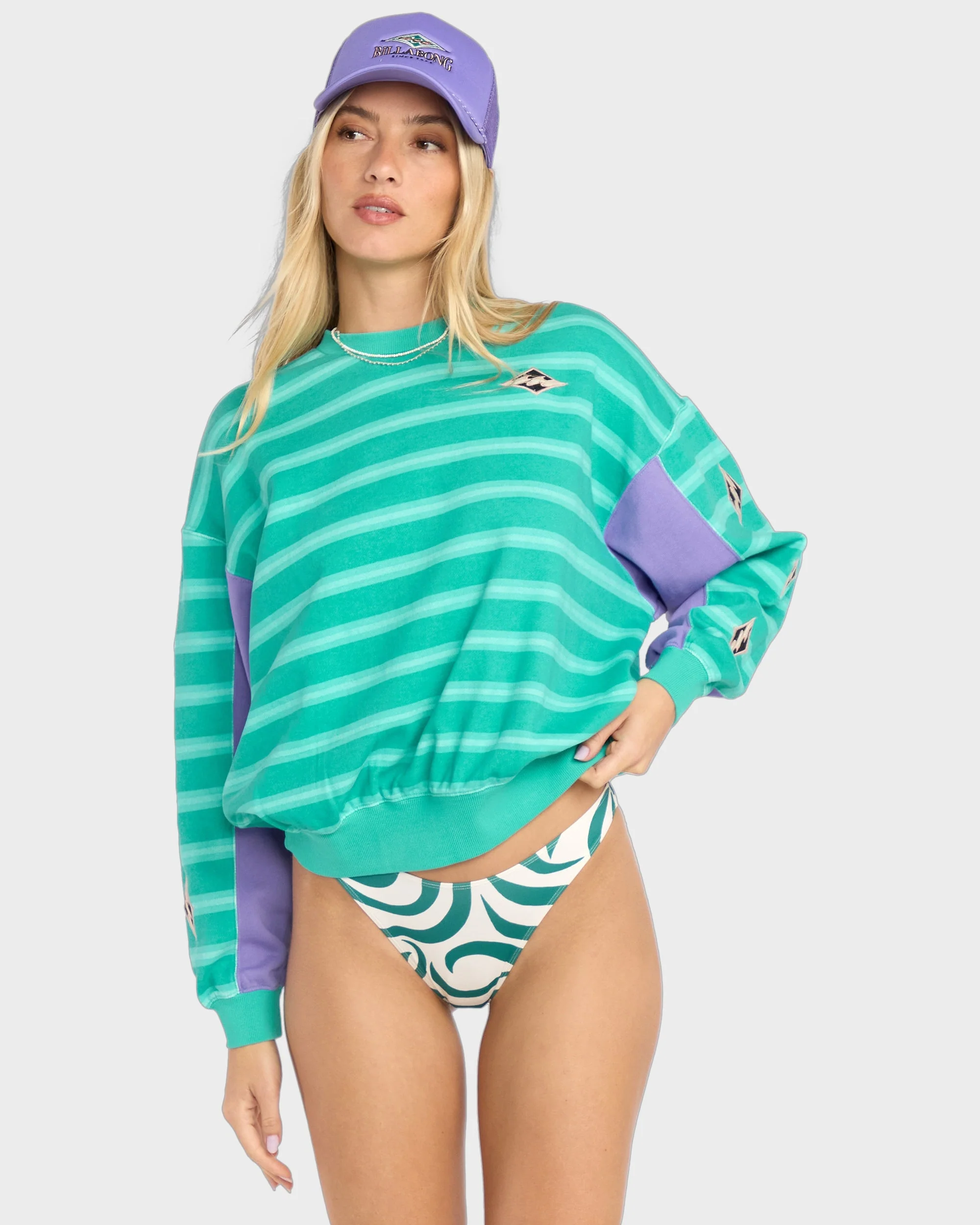Womens Party Block Crew Neck - Image 2