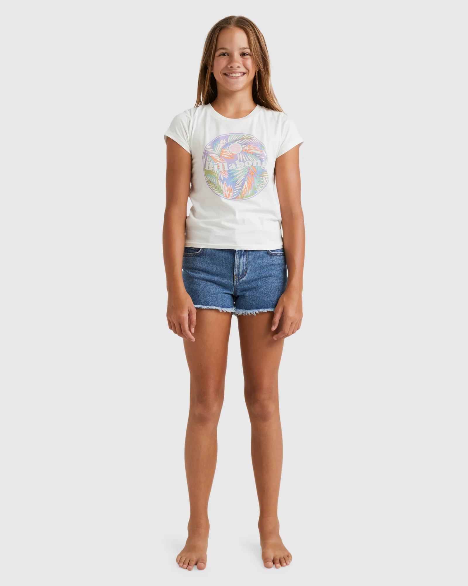 Girls 6-12 Pastel Palms Formula T-Shirt - Image 5