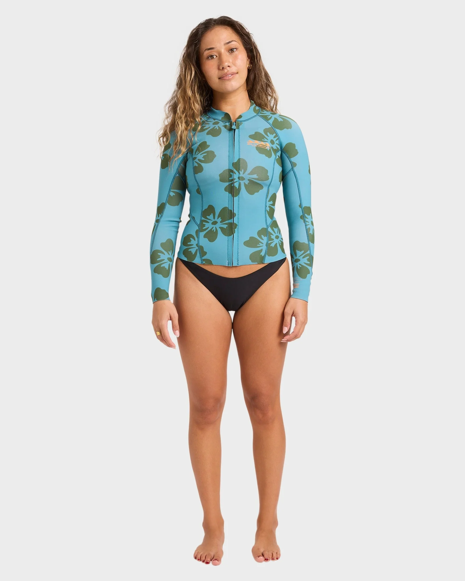 Womens 1/1mm Peeky Long Sleeve Wetsuit Top - Image 8