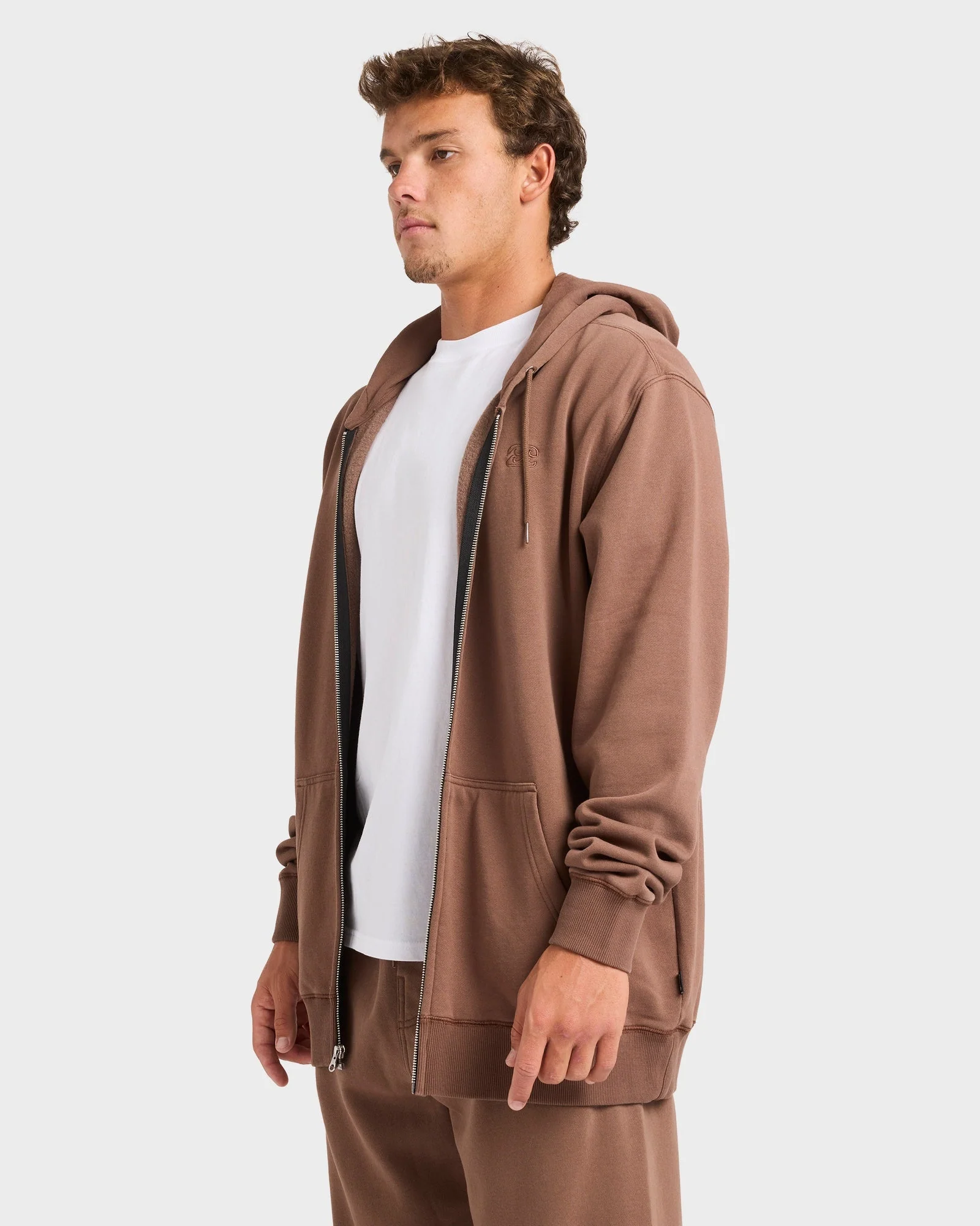 Mens Premium Wave Wash Zip Up Hoodie - Image 3