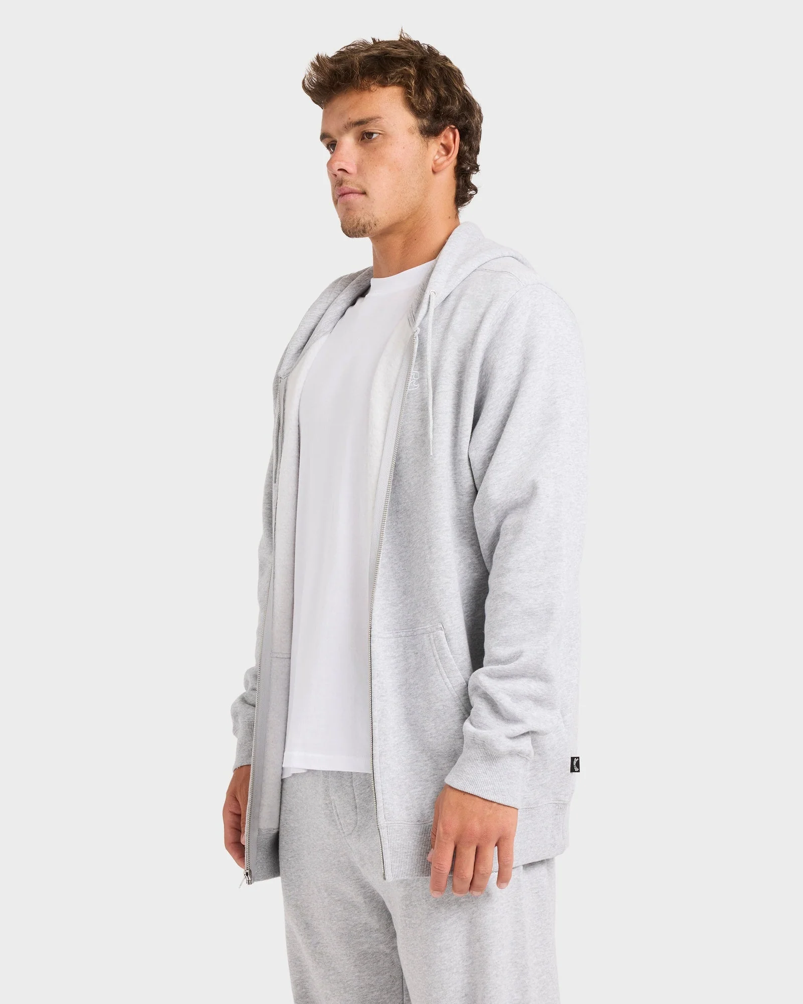 Mens Premium Wave Wash Zip Up Hoodie - Image 3