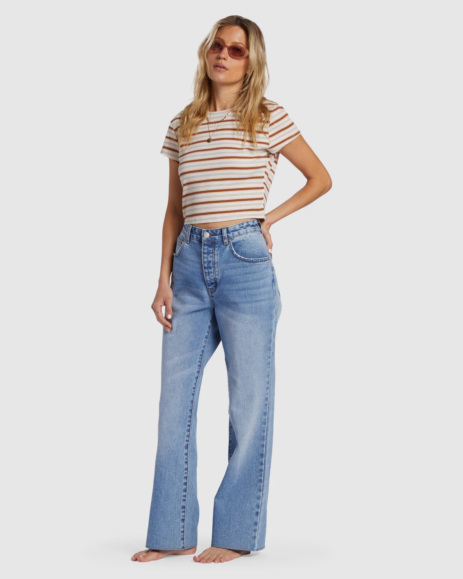 Womens Rachel Low Waist Denim Pants - Image 2