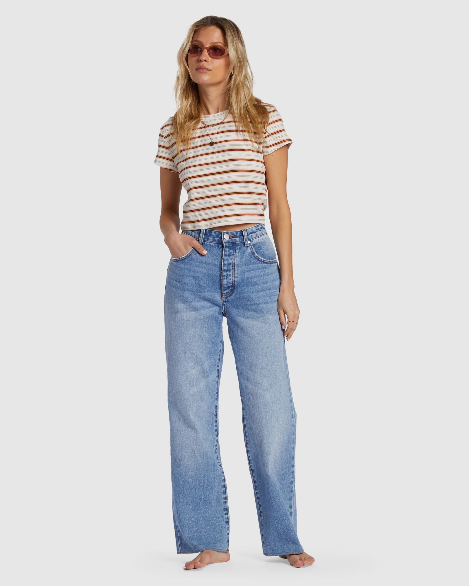 Womens Rachel Low Waist Denim Pants - Image 5