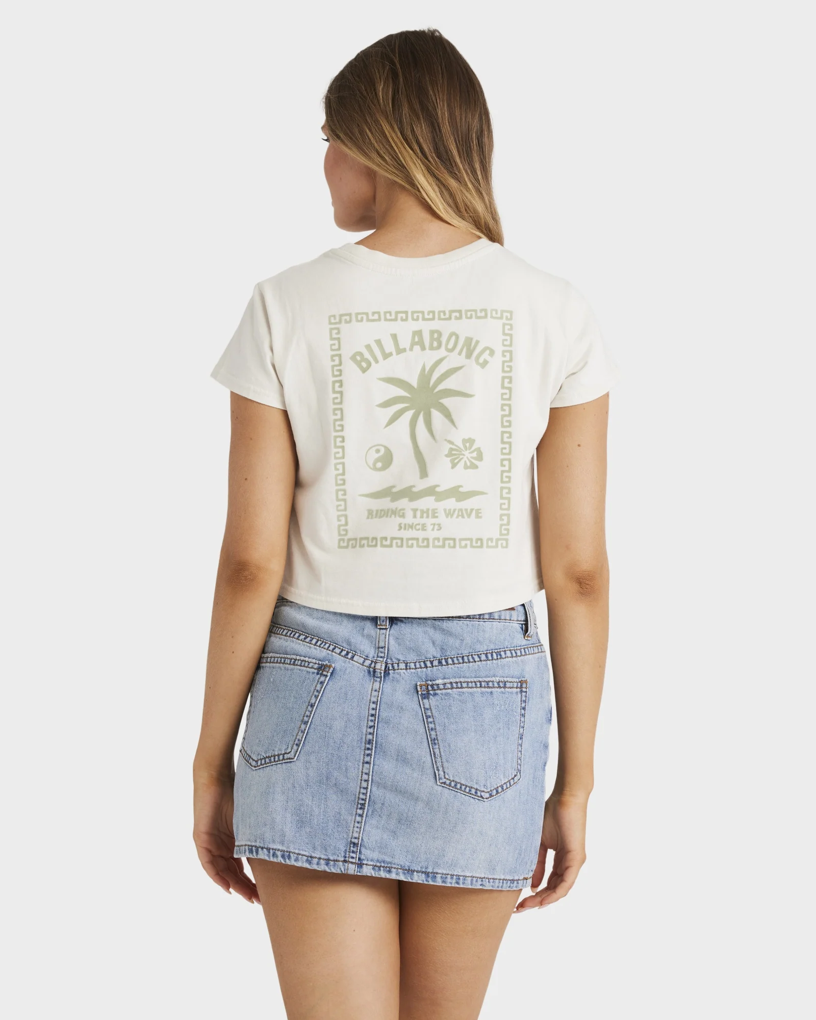 Womens Riding The Wave Crop T-Shirt - Image 2