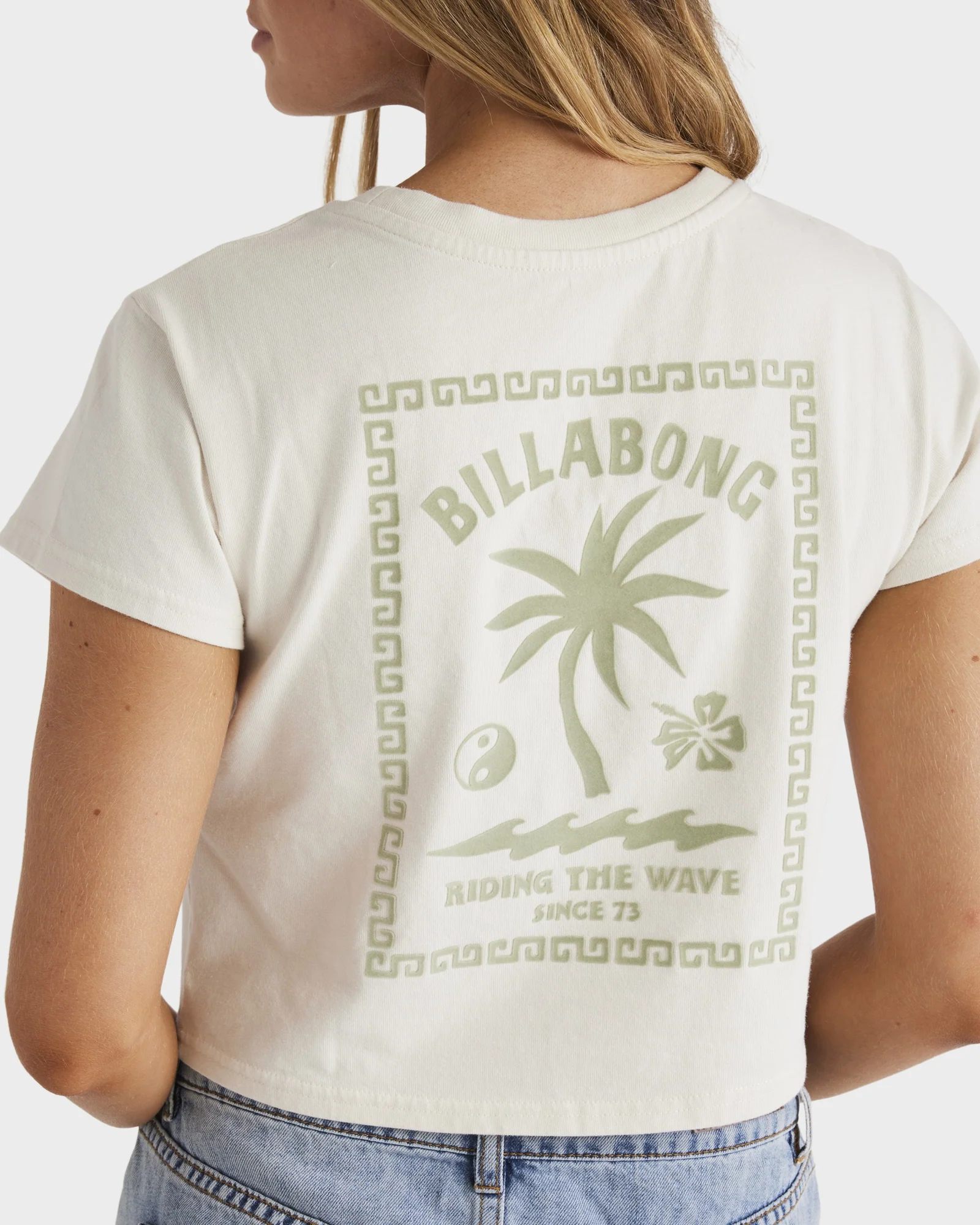 Womens Riding The Wave Crop T-Shirt - Image 5