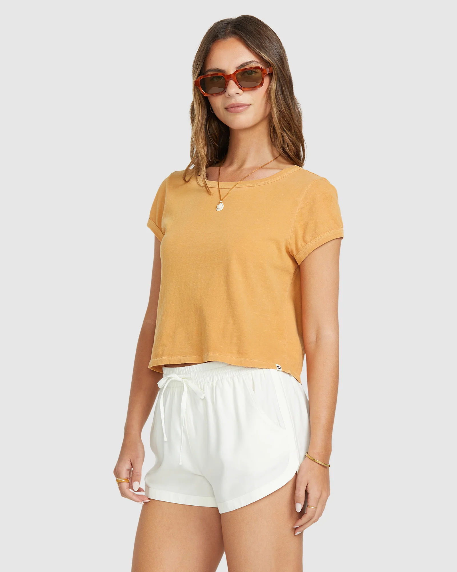 Womens Road Trippin Elastic Waist Shorts - Image 2