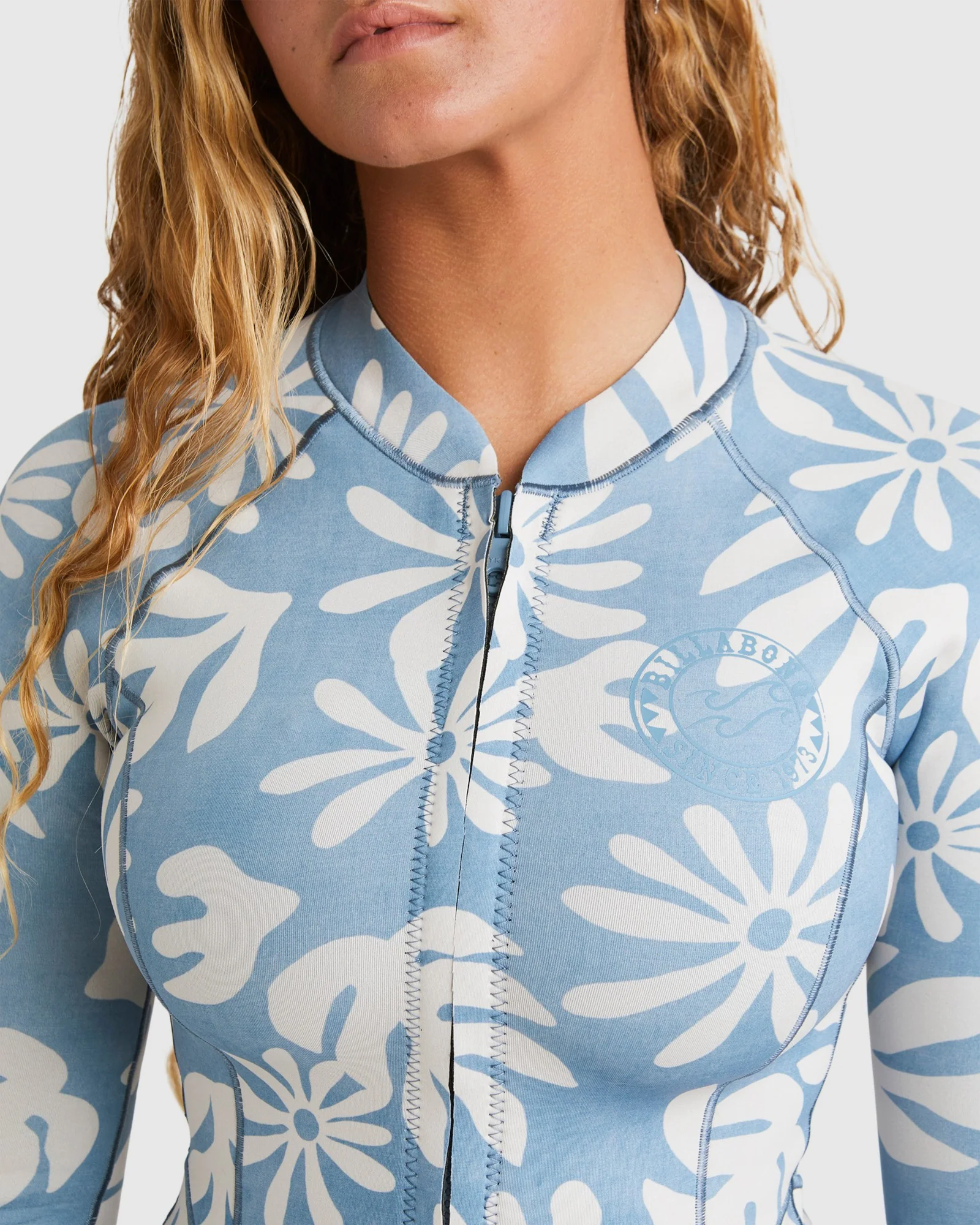 Womens Salty Dayz Light Natural Long Sleeve Springsuit - Image 4