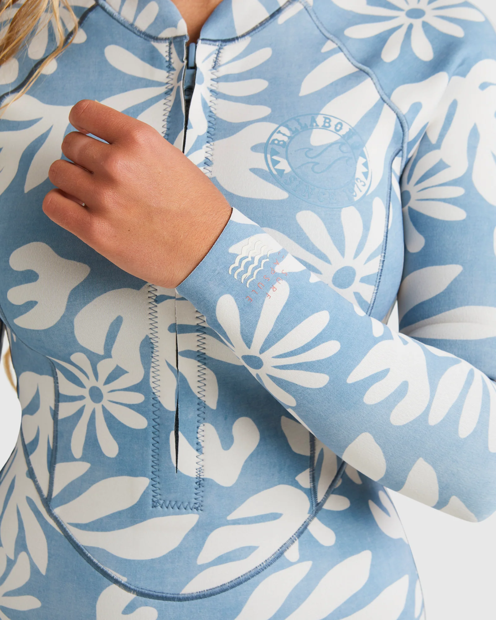 Womens Salty Dayz Light Natural Long Sleeve Springsuit - Image 5