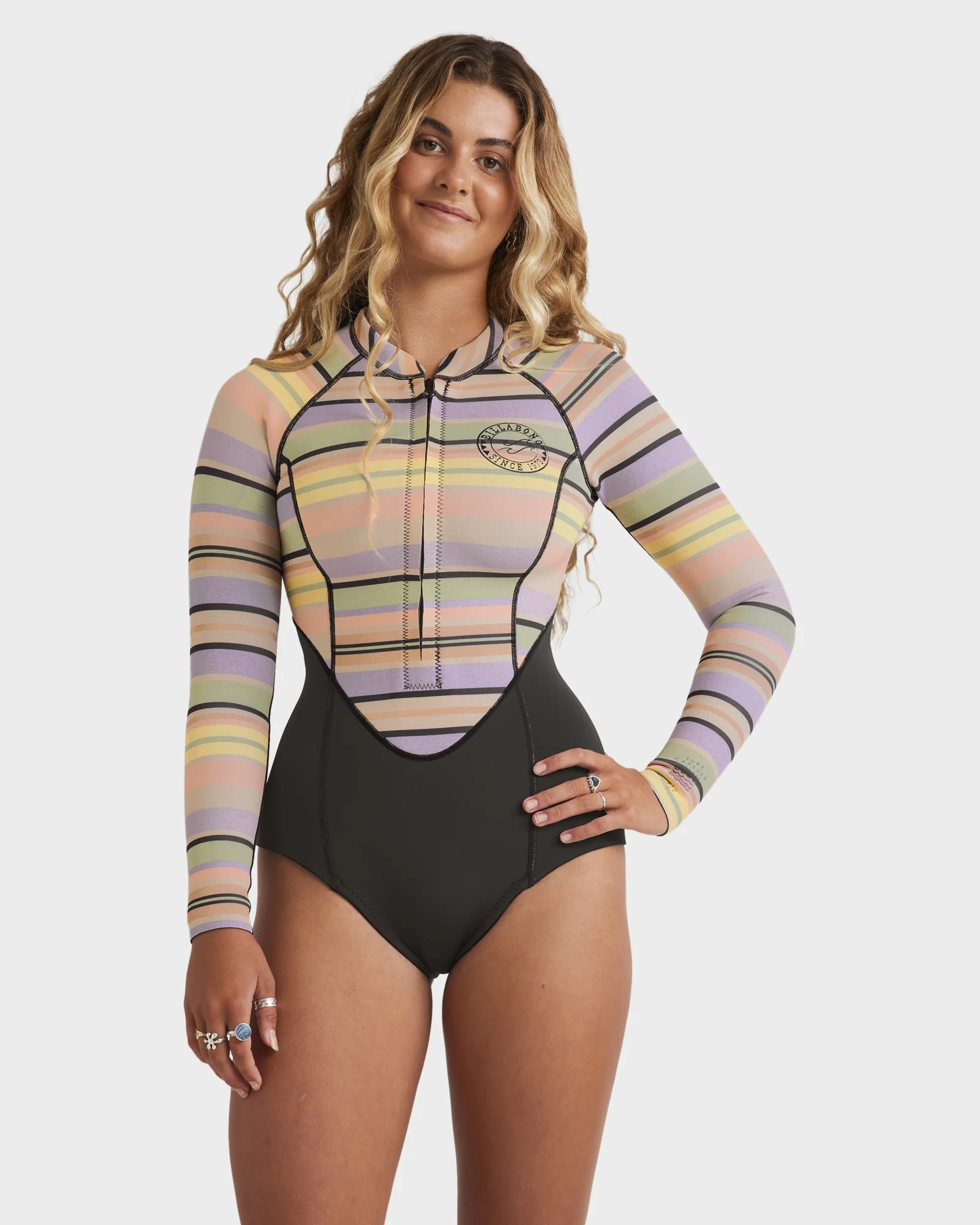 Womens Salty Dayz Natural Long Sleeve Springsuit - Image 2
