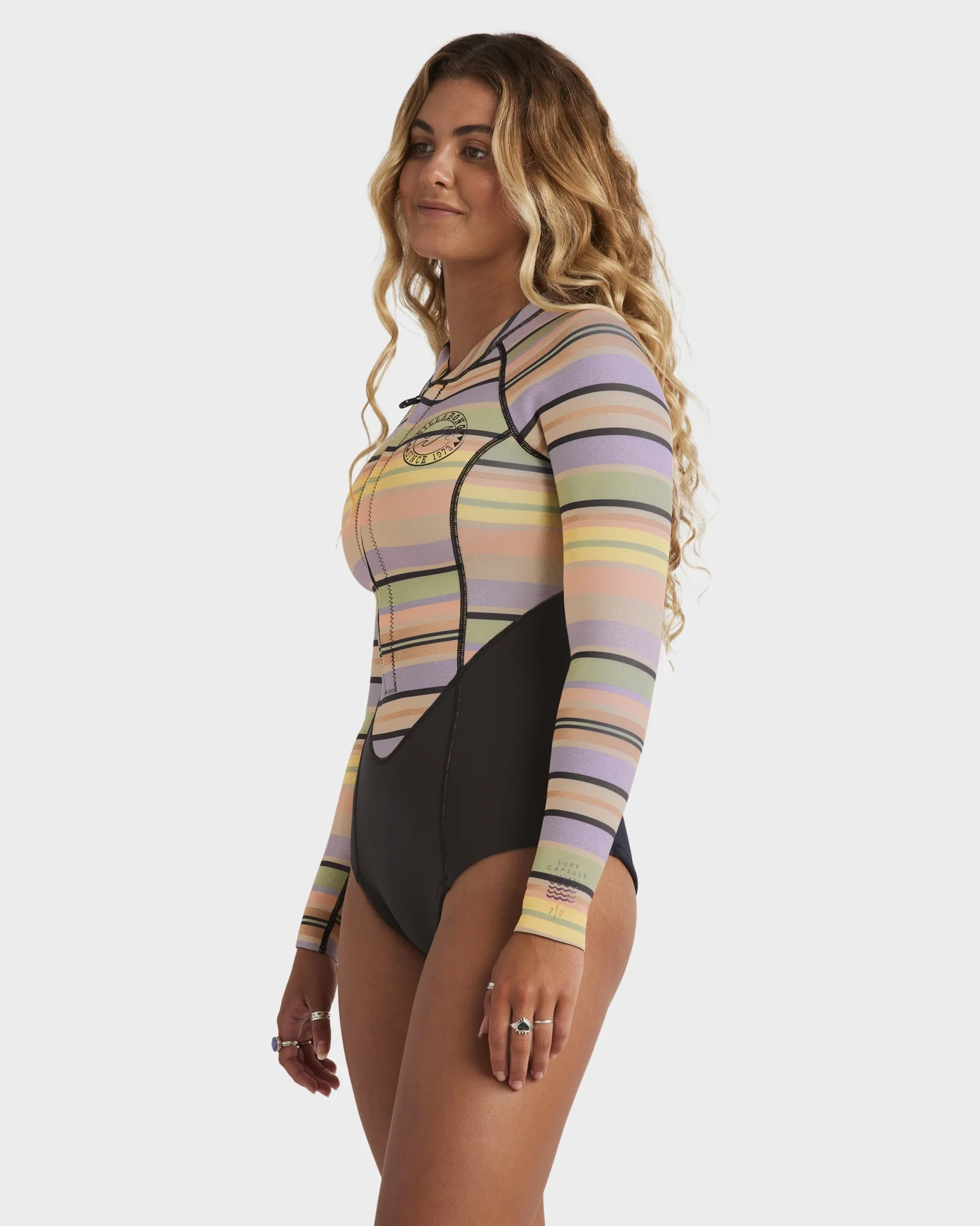 Womens Salty Dayz Natural Long Sleeve Springsuit - Image 3