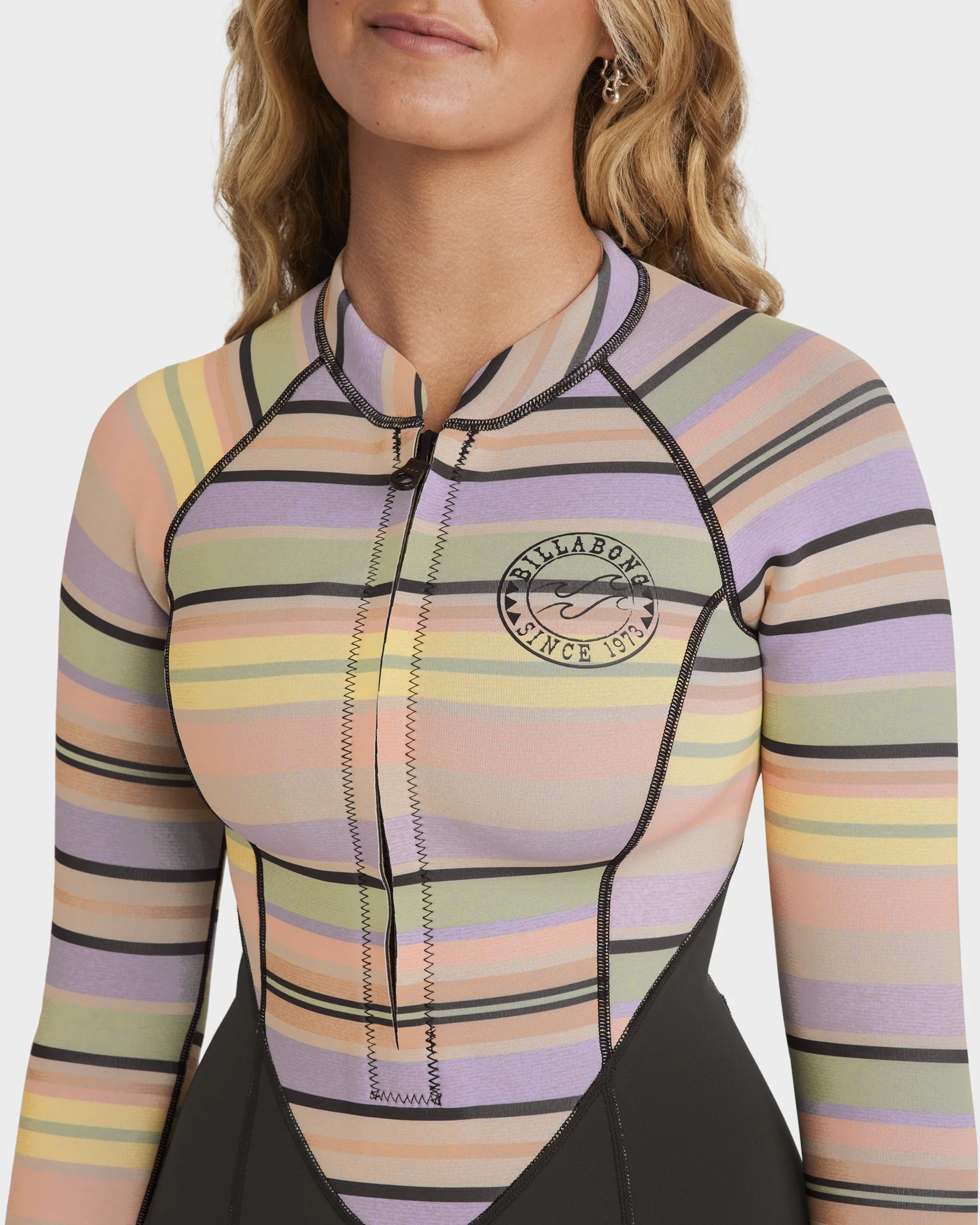 Womens Salty Dayz Natural Long Sleeve Springsuit - Image 5