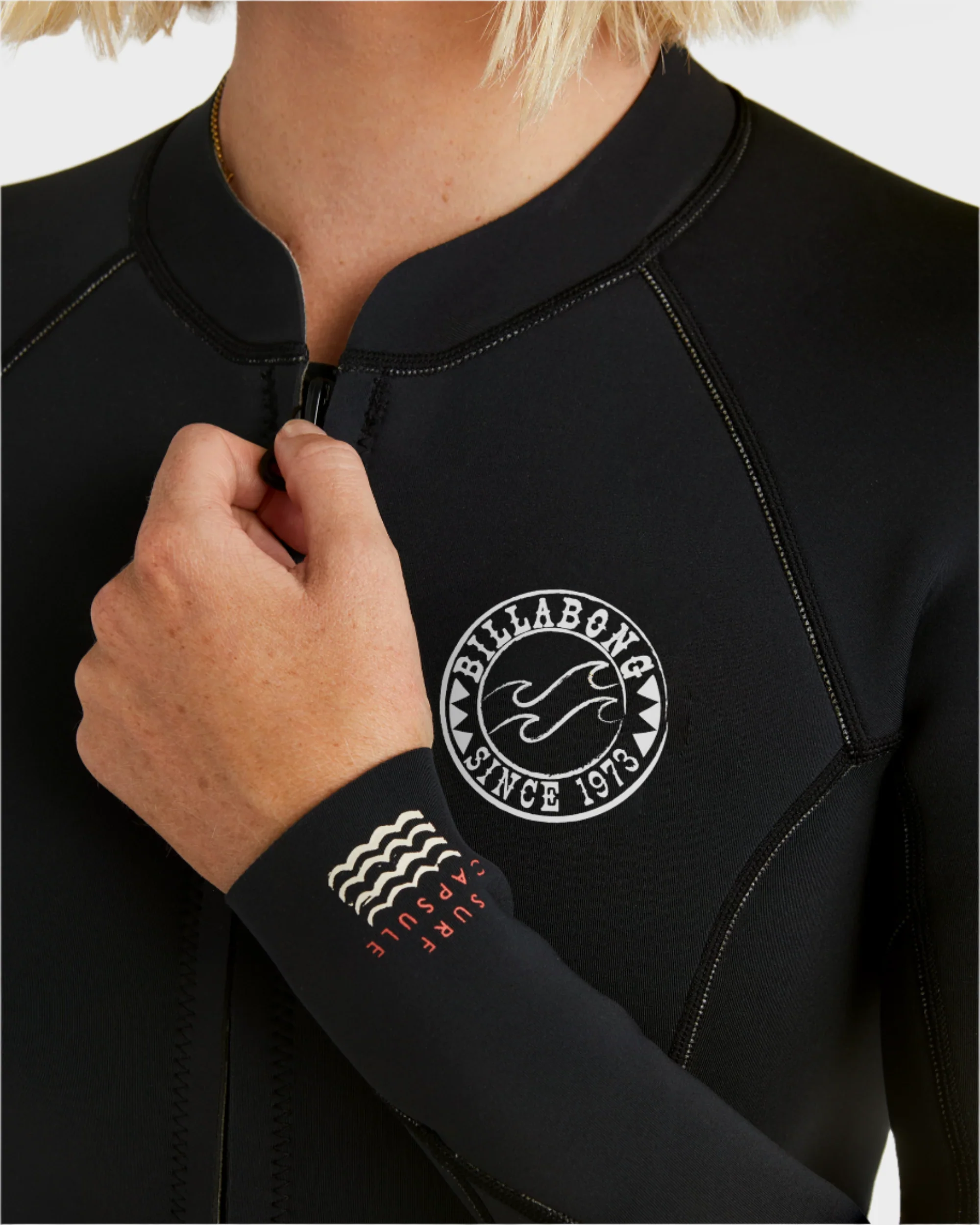 Womens Salty Dayz Natural Long Sleeve Springsuit - Image 3