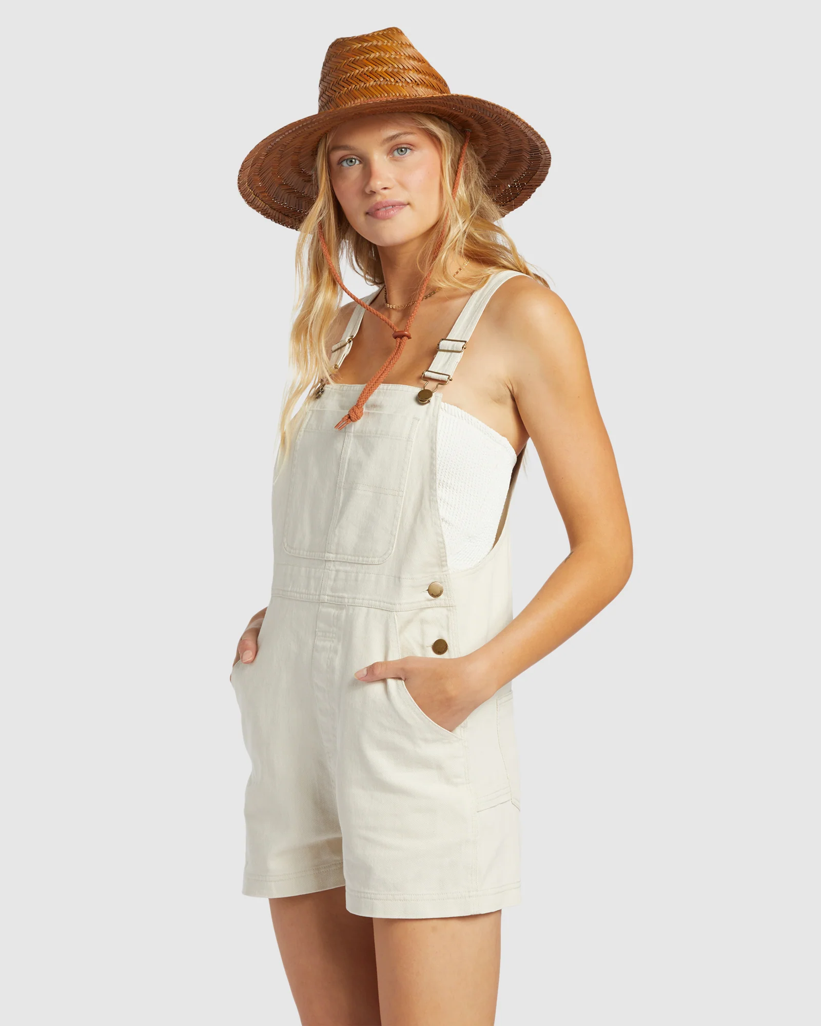Womens Sand Canyon Denim Overalls - Image 2