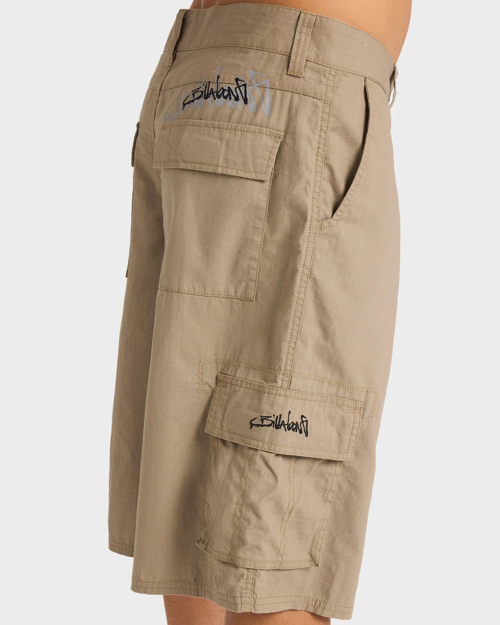 Mens Script Cargo Shorts - Image 4