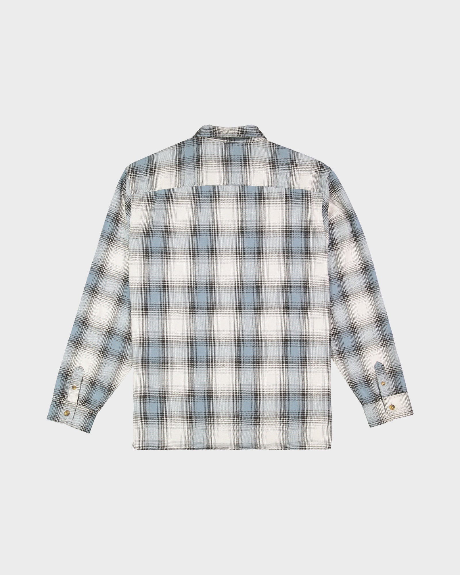 Mens Script Long Sleeve Flannel Shirt - Image 2