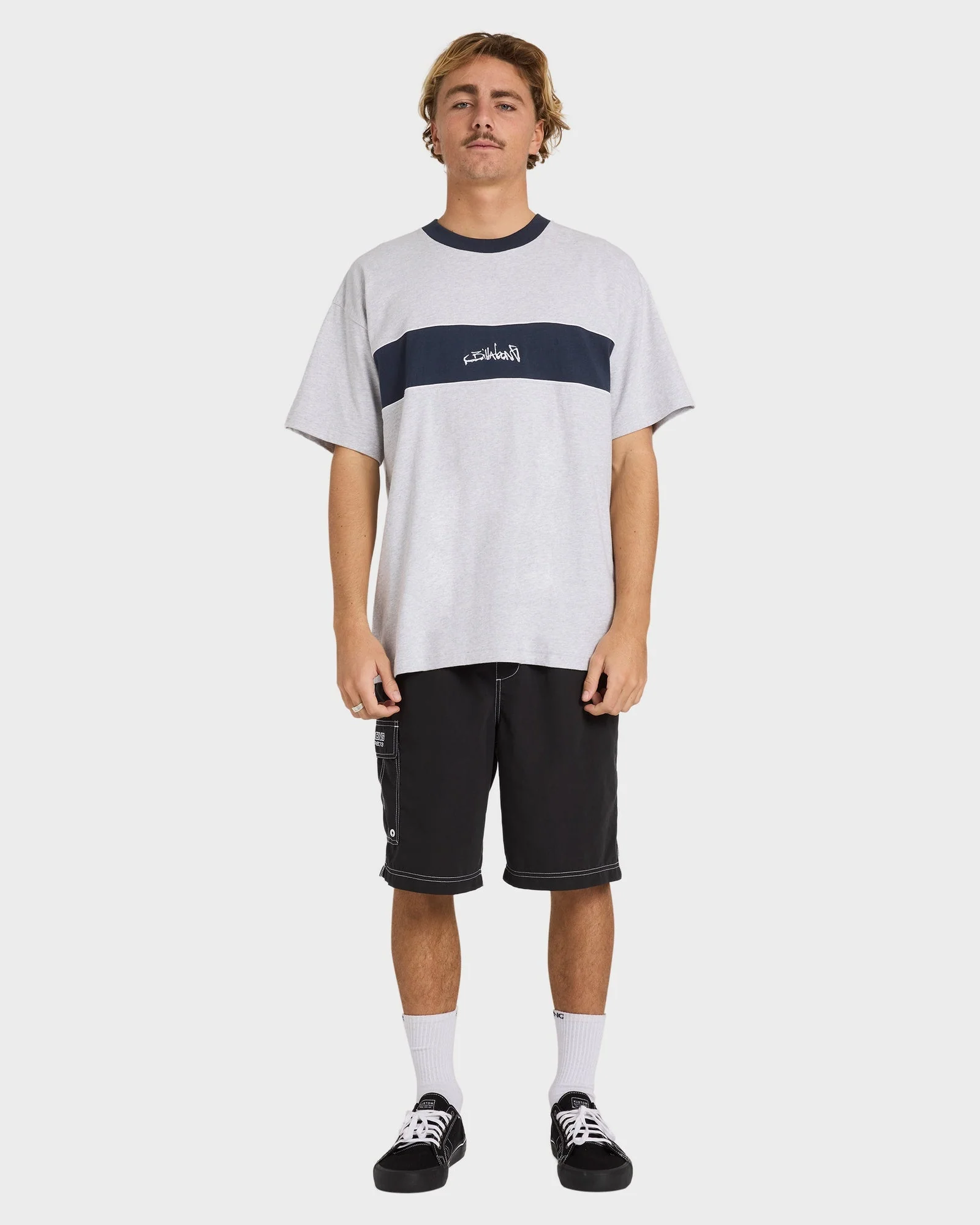Mens Script Panel T-Shirt - Image 5