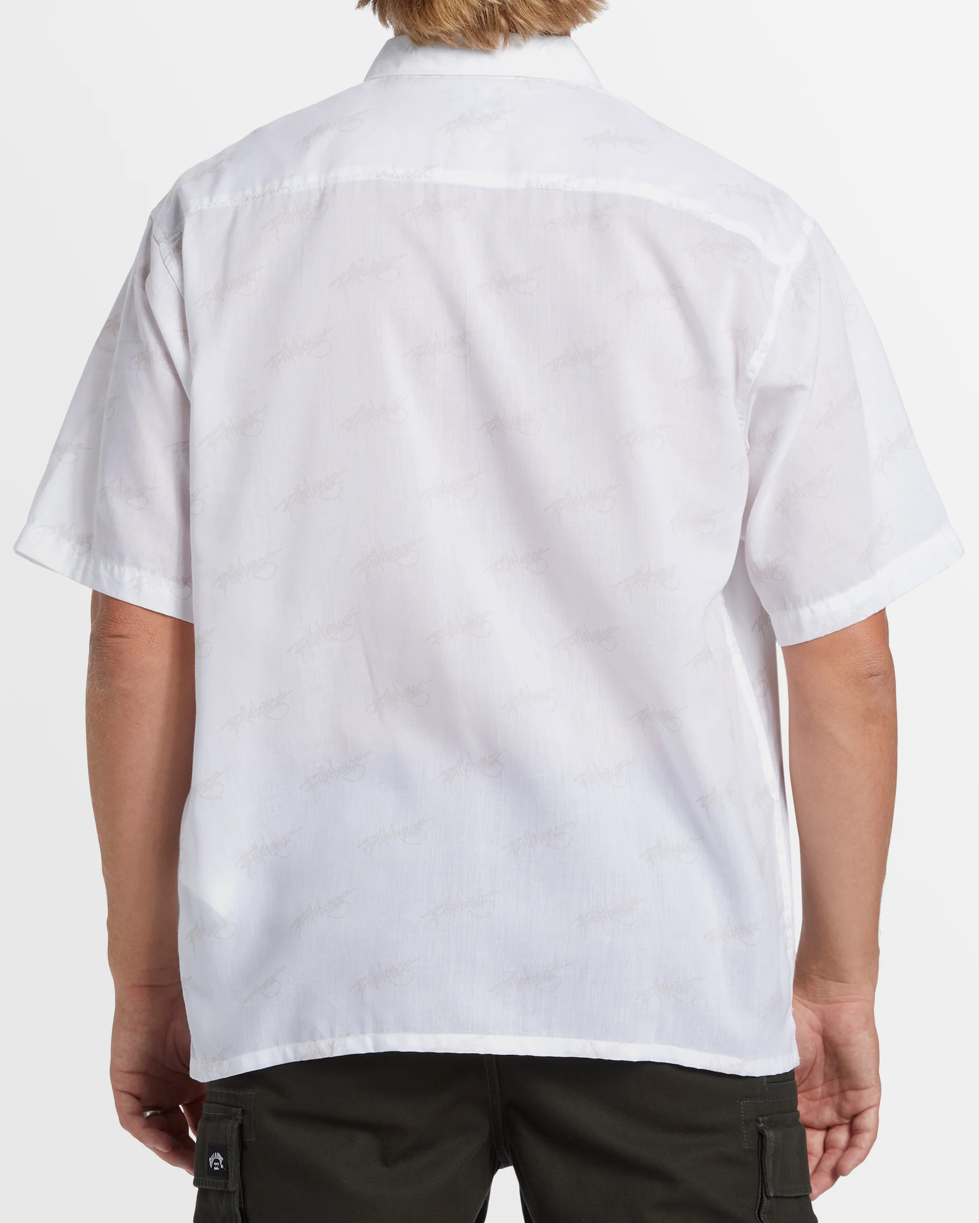 Mens Script Print Shirt - Image 3