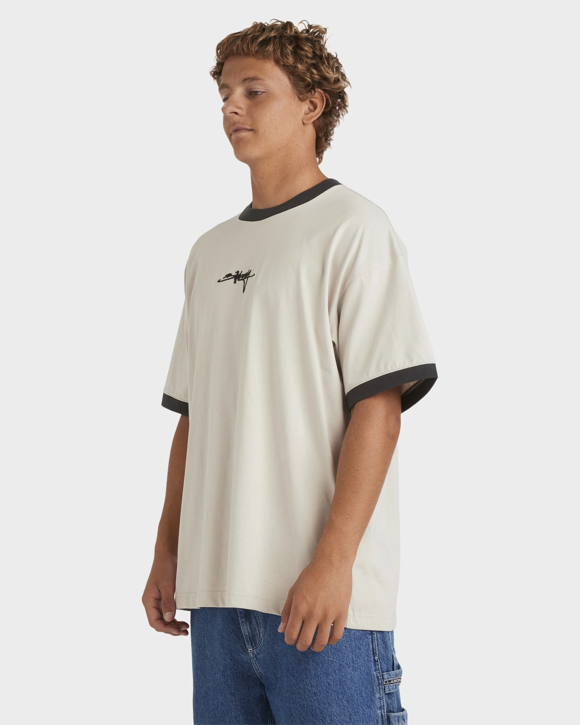 Mens Script Ringer T-Shirt - Image 3