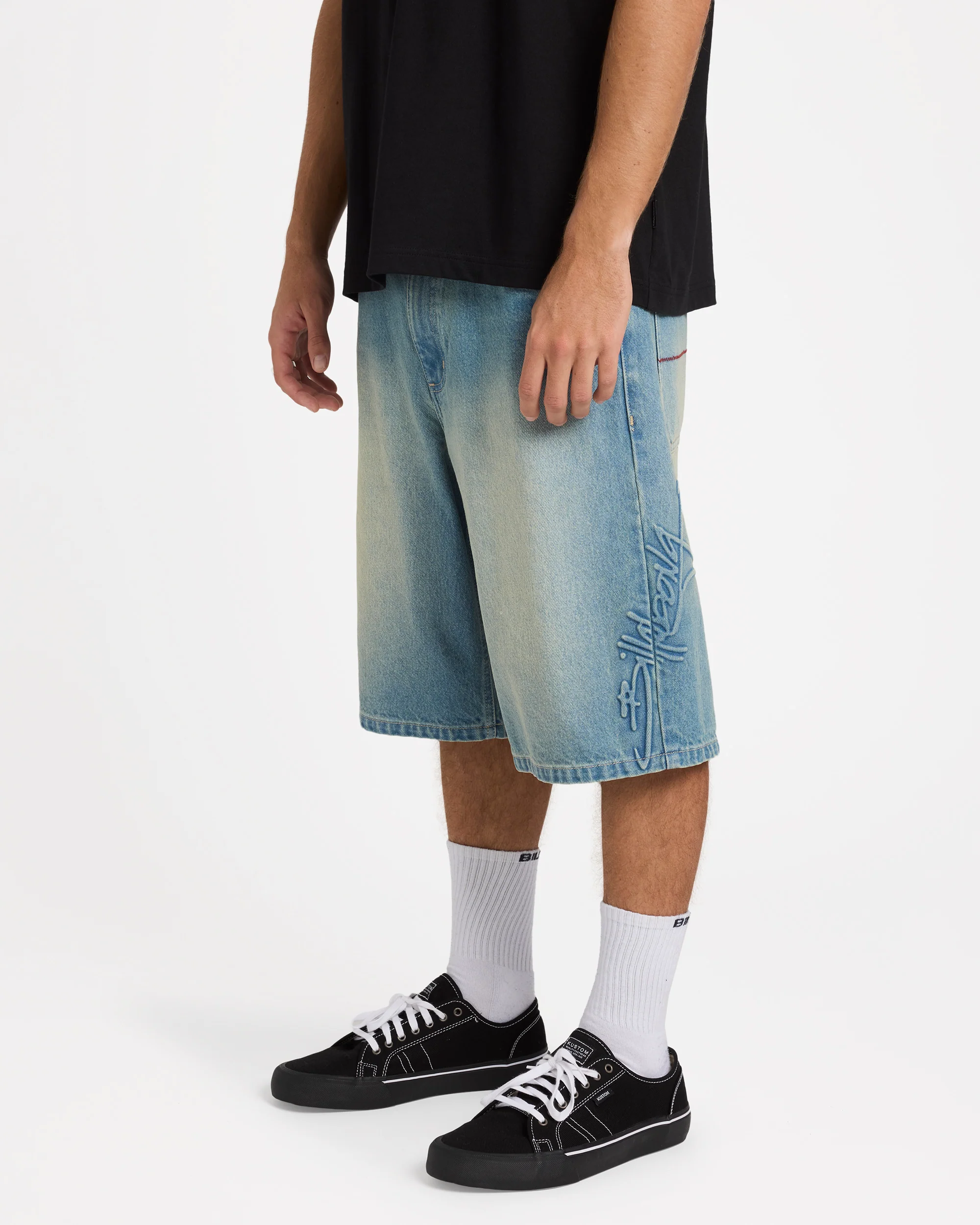 Mens Script Smoko Denim 22" Shorts - Image 2
