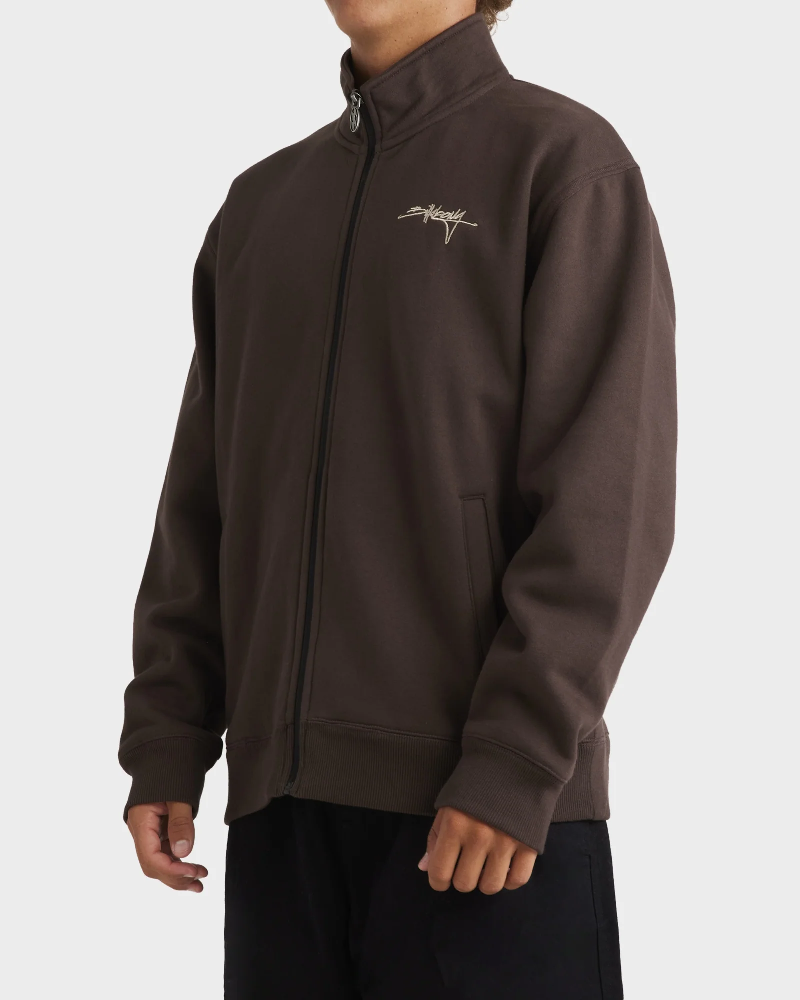 Mens Script Zip Up Hoodie - Image 3