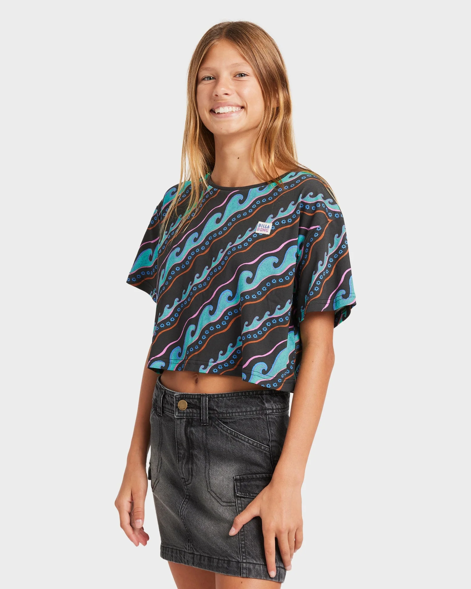 Girls 6-14 Sea Level Crop T-Shirt - Image 3