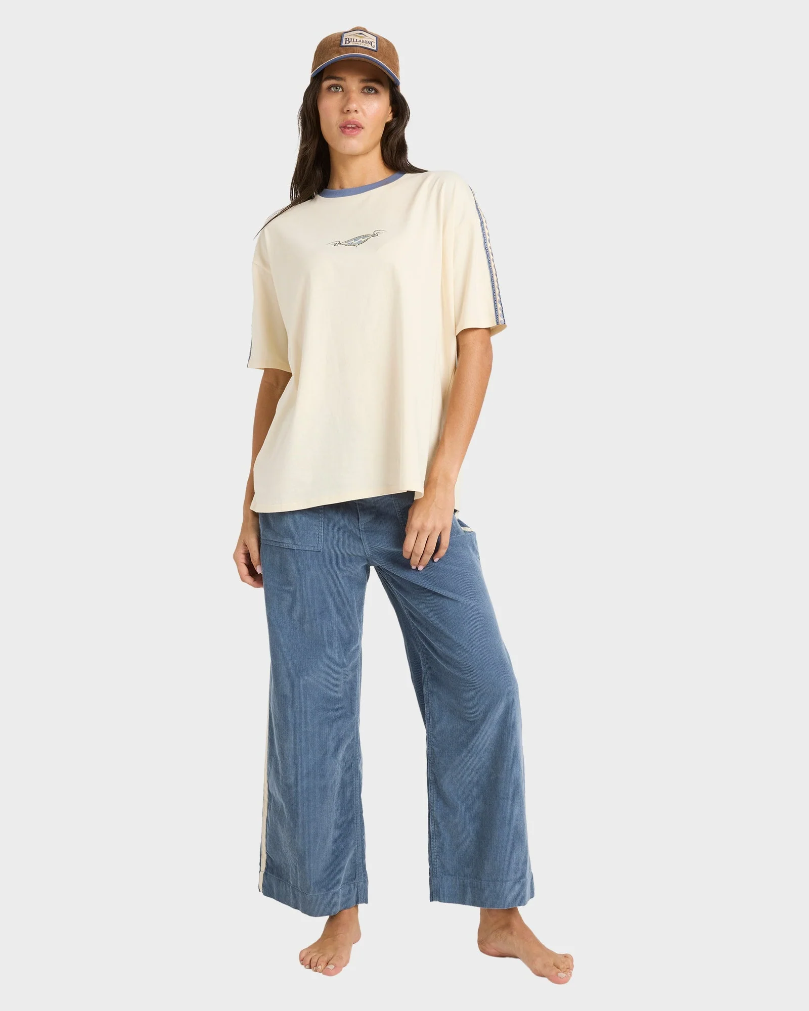 Womens Sea Tone Corduroy Pants - Image 2