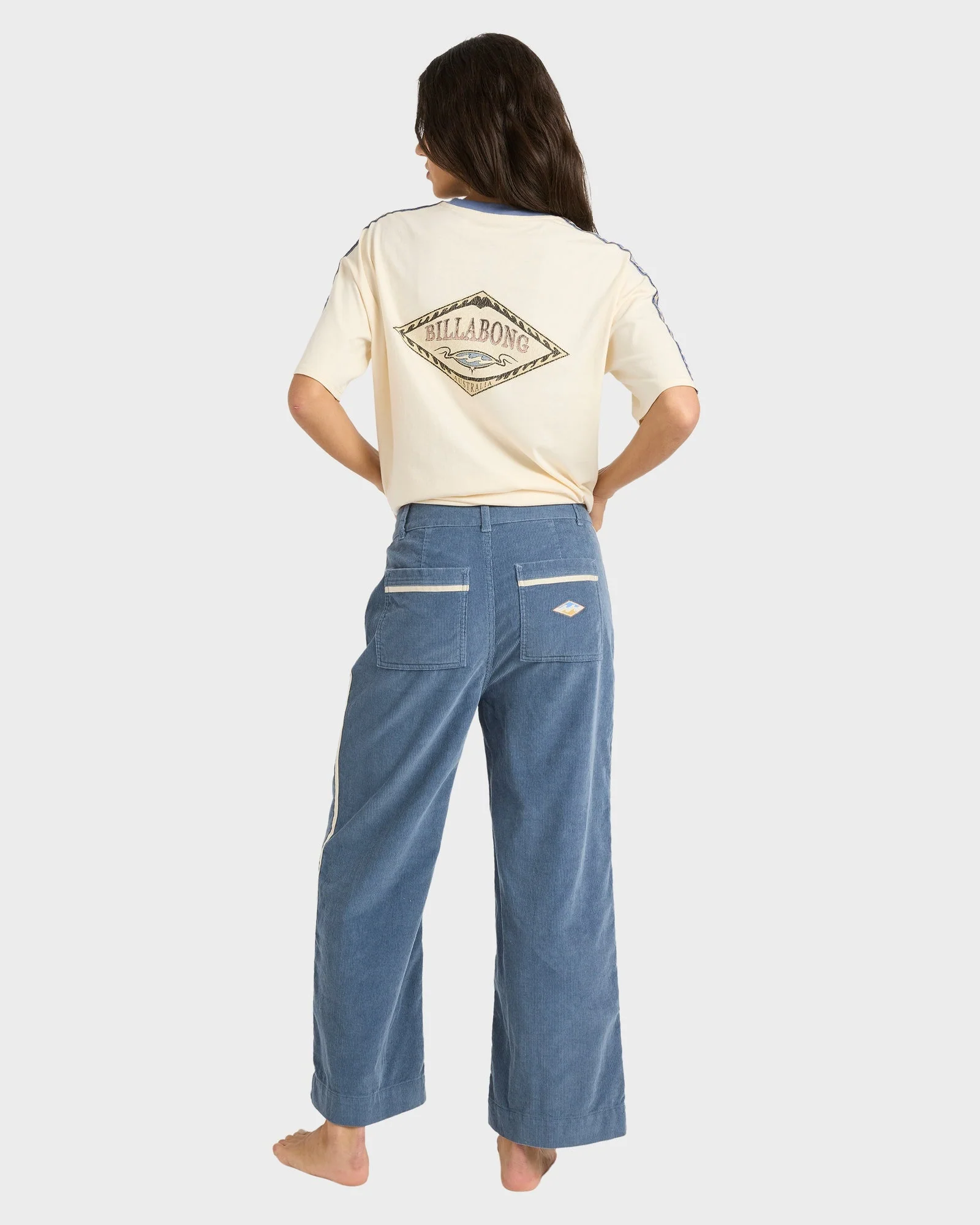 Womens Sea Tone Corduroy Pants - Image 3