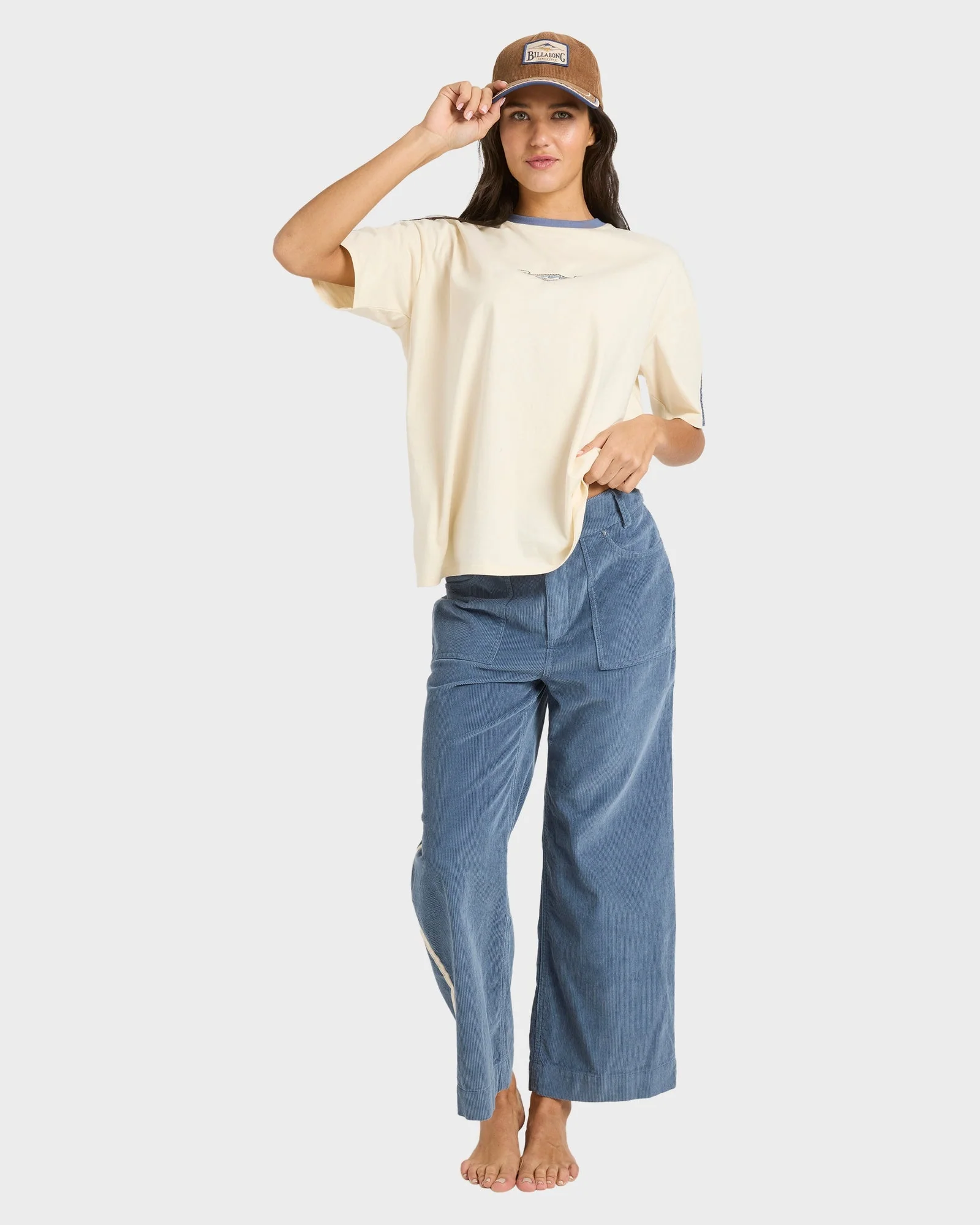 Womens Sea Tone Corduroy Pants - Image 6