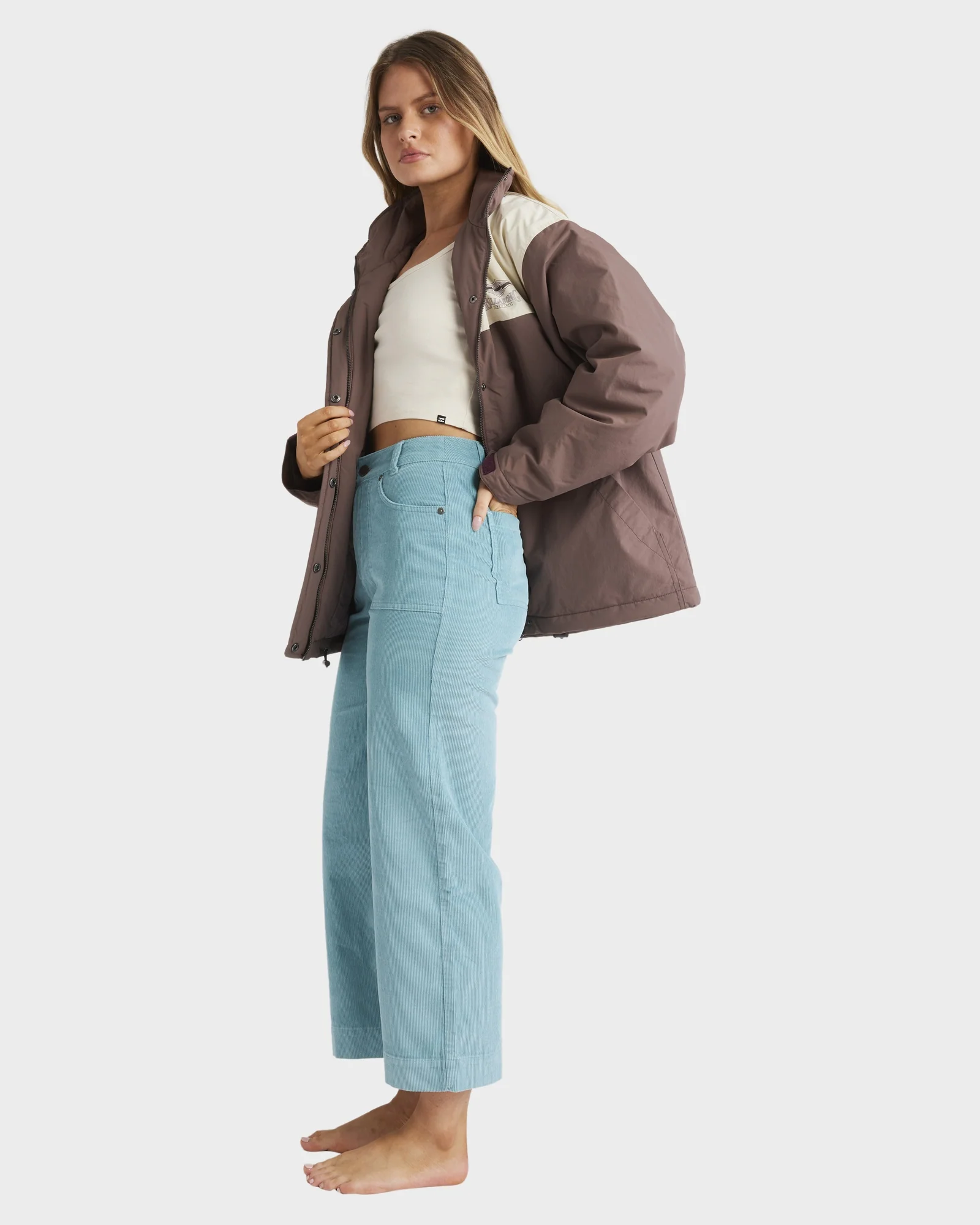 Womens Sea Tone Corduroy Pants - Image 2