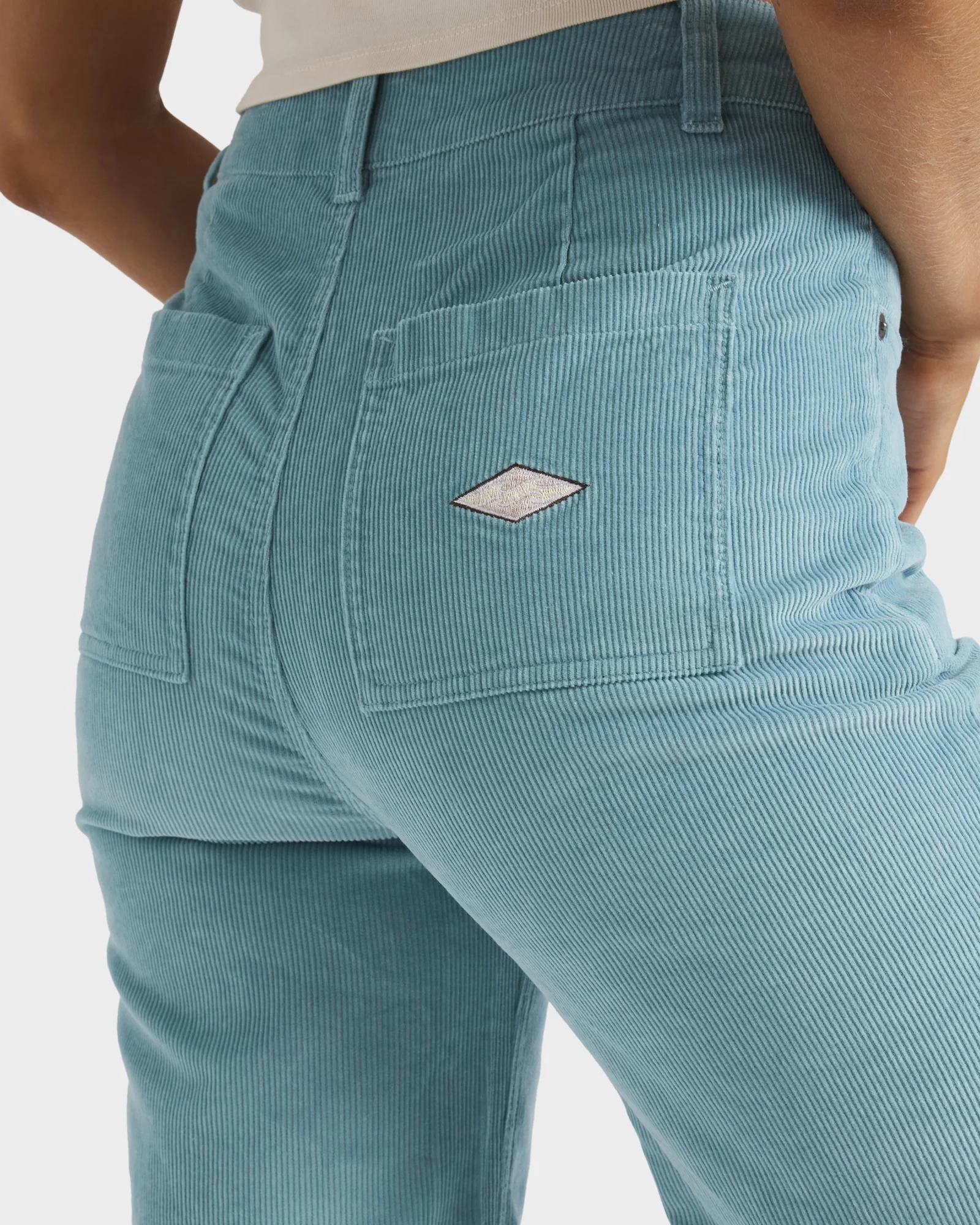 Womens Sea Tone Corduroy Pants - Image 4