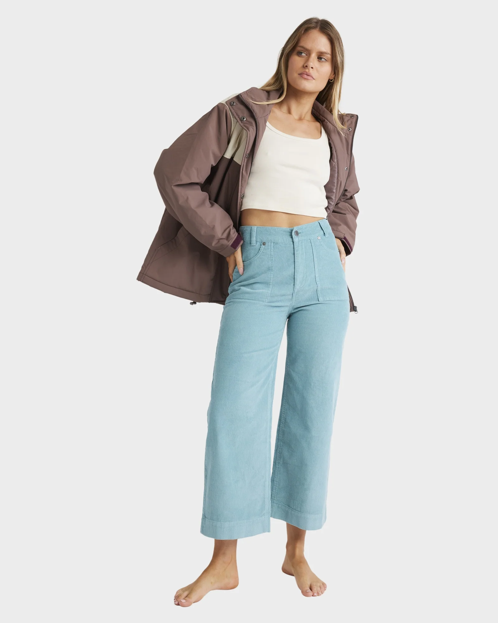 Womens Sea Tone Corduroy Pants - Image 5