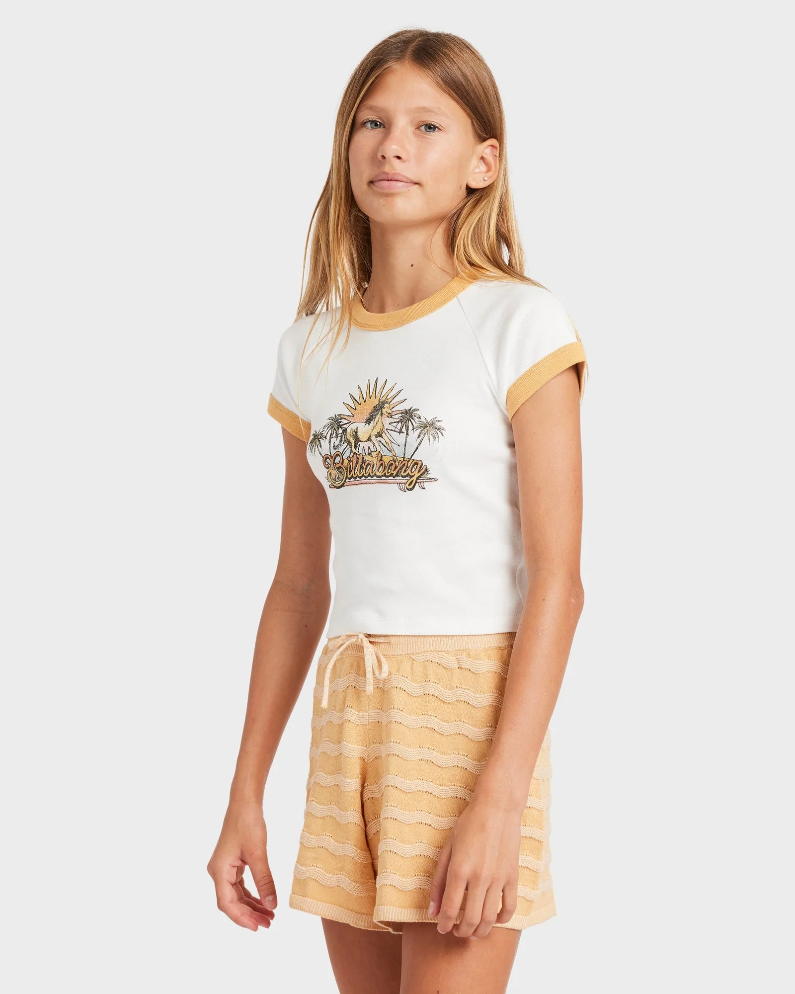 Girls 6-14 Seaside Session Ringer Raglan T-Shirt - Image 3