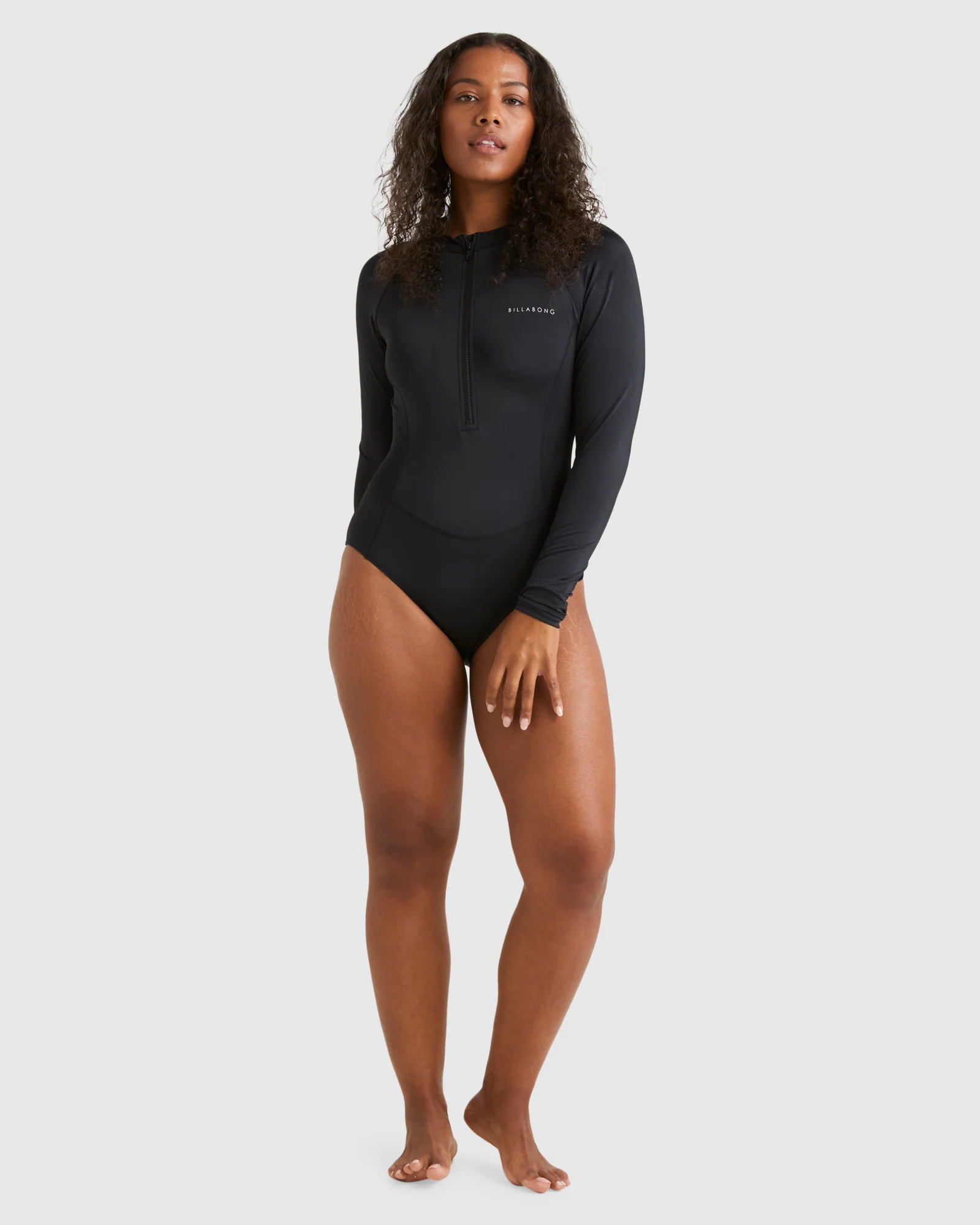 Womens Serene Zip Long Sleeve Rash Vest - Image 5