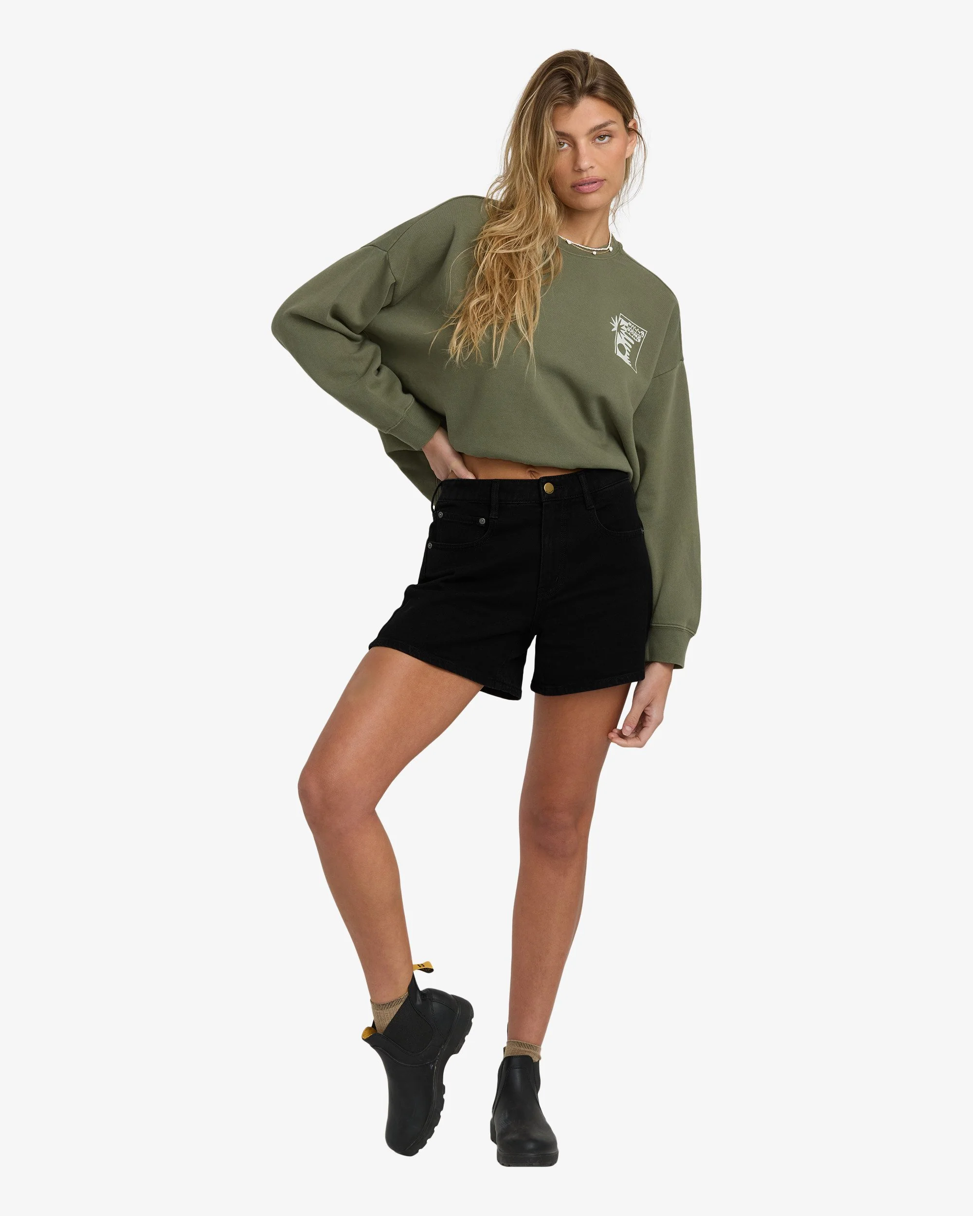 Womens Shifter Denim Shorts - Image 5