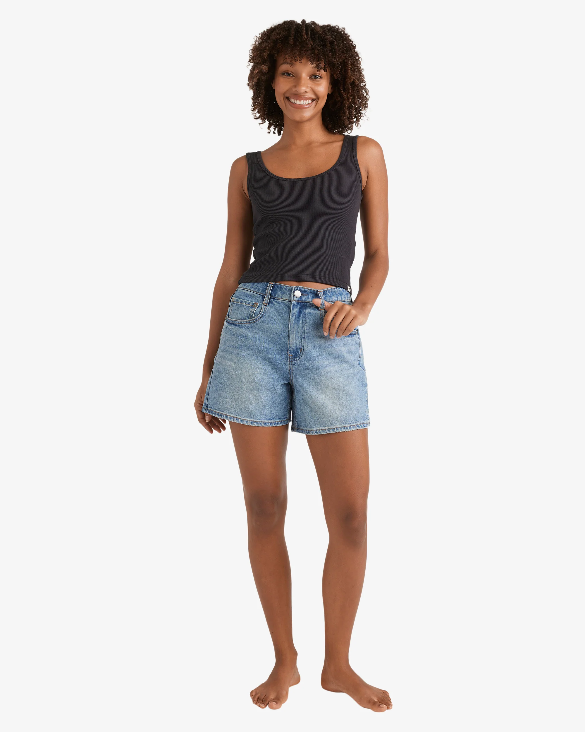 Womens Shifter Denim Shorts - Image 5