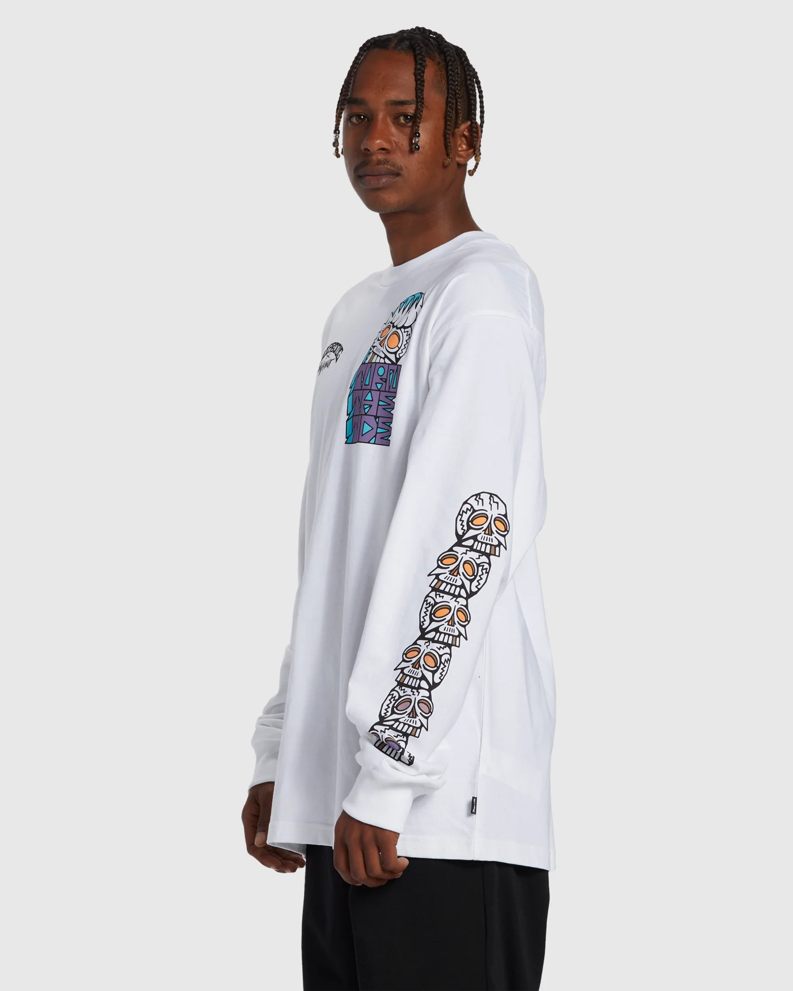 Mens Skulls OG Long Sleeve T-Shirt - Image 2