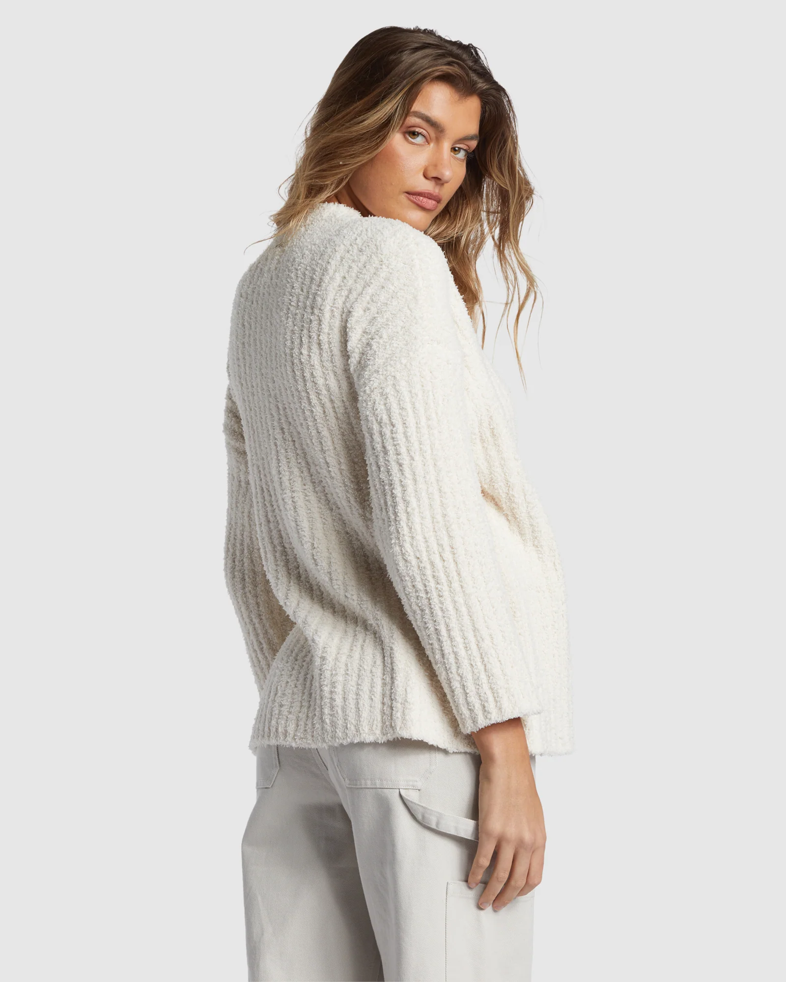 Womens Soft Sand Cardigan - Image 3