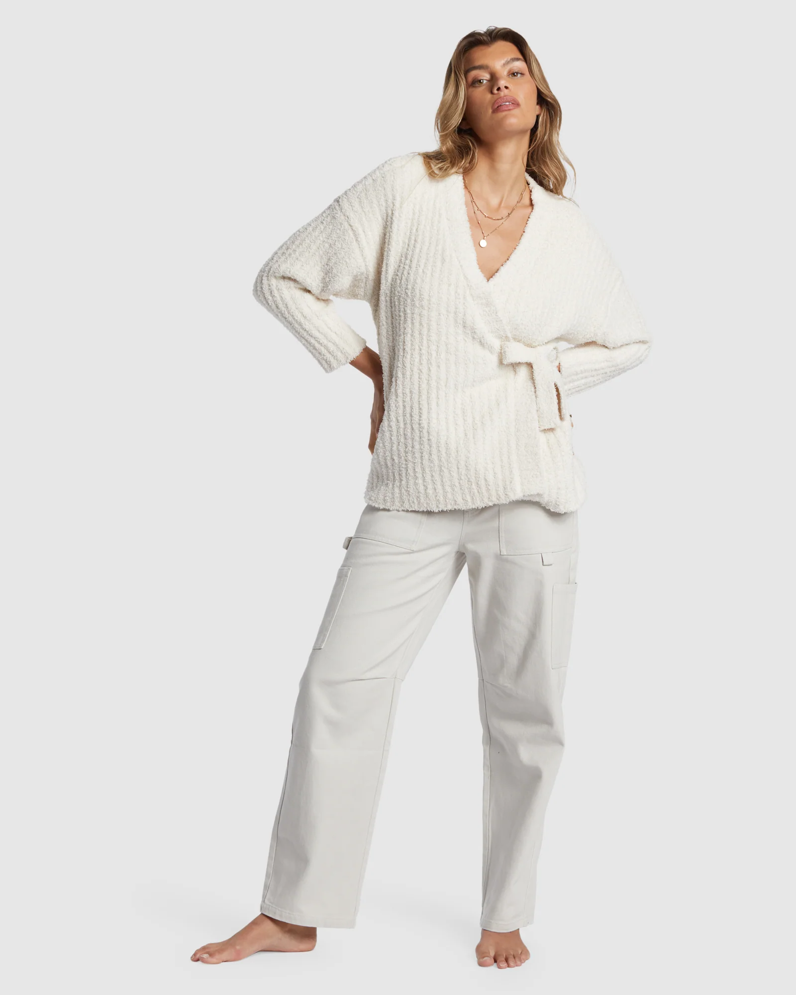 Womens Soft Sand Cardigan - Image 5