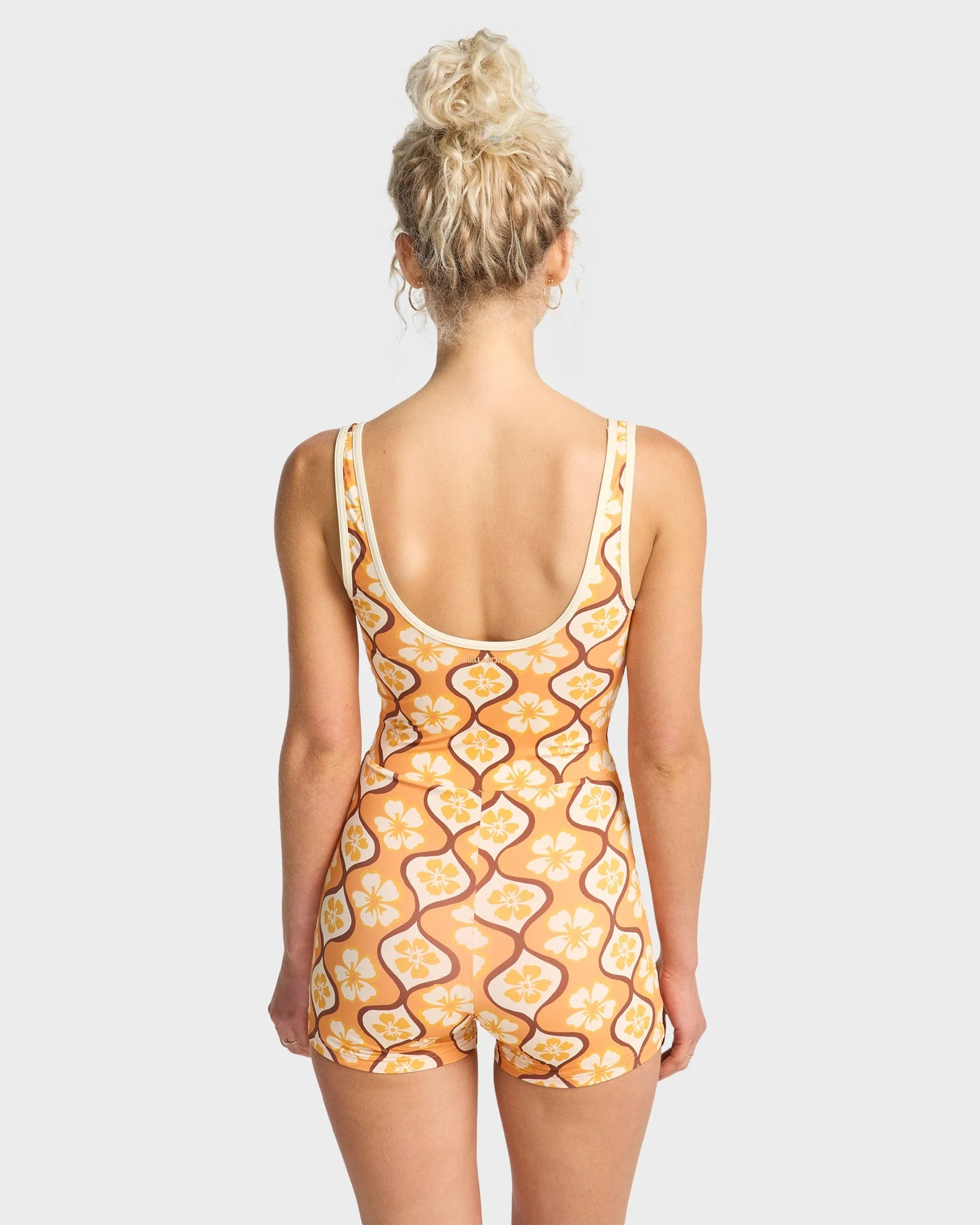 Womens Sol Groove Retro Surf Bodysuit One Piece Swimsuit - Image 3