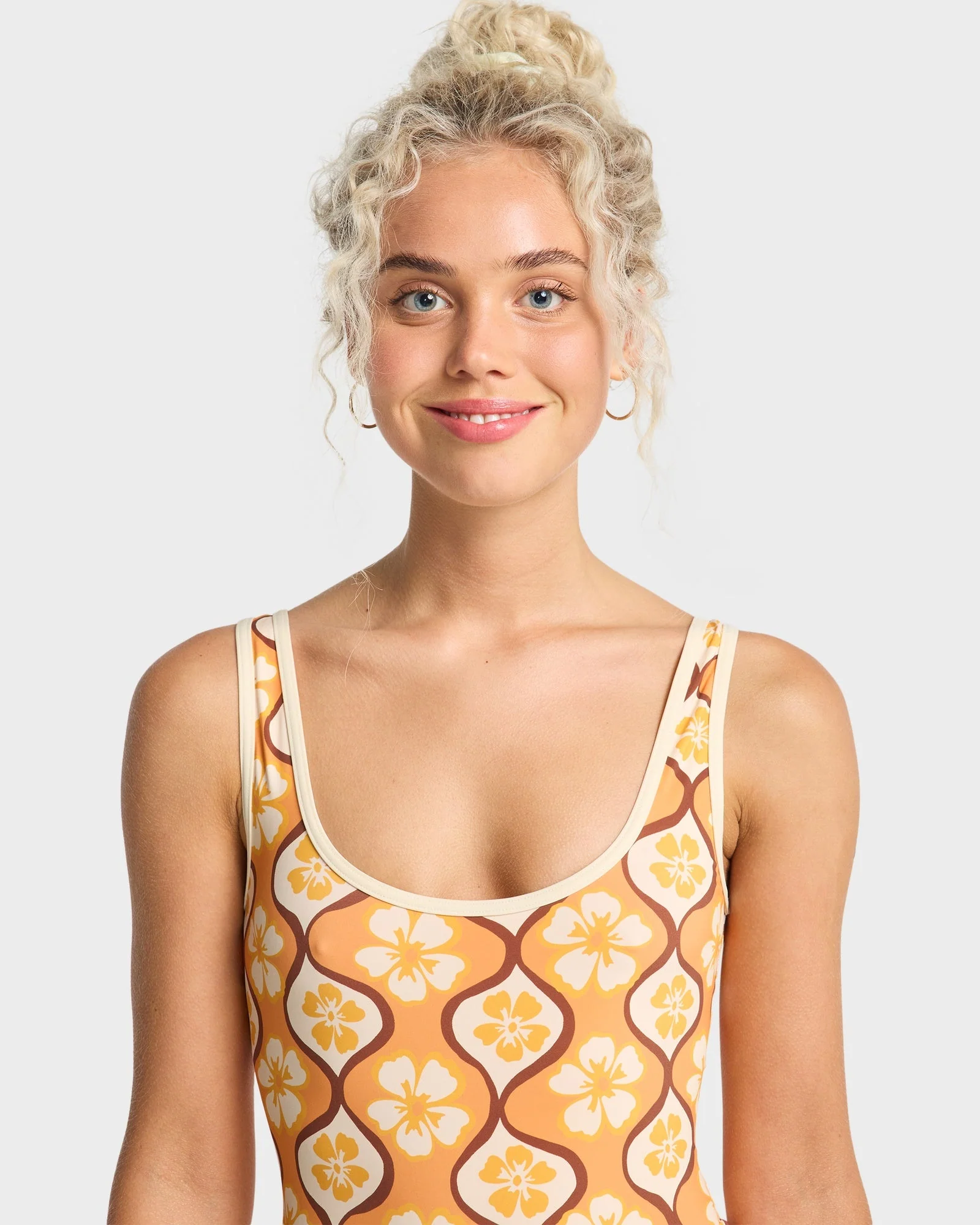 Womens Sol Groove Retro Surf Bodysuit One Piece Swimsuit - Image 5