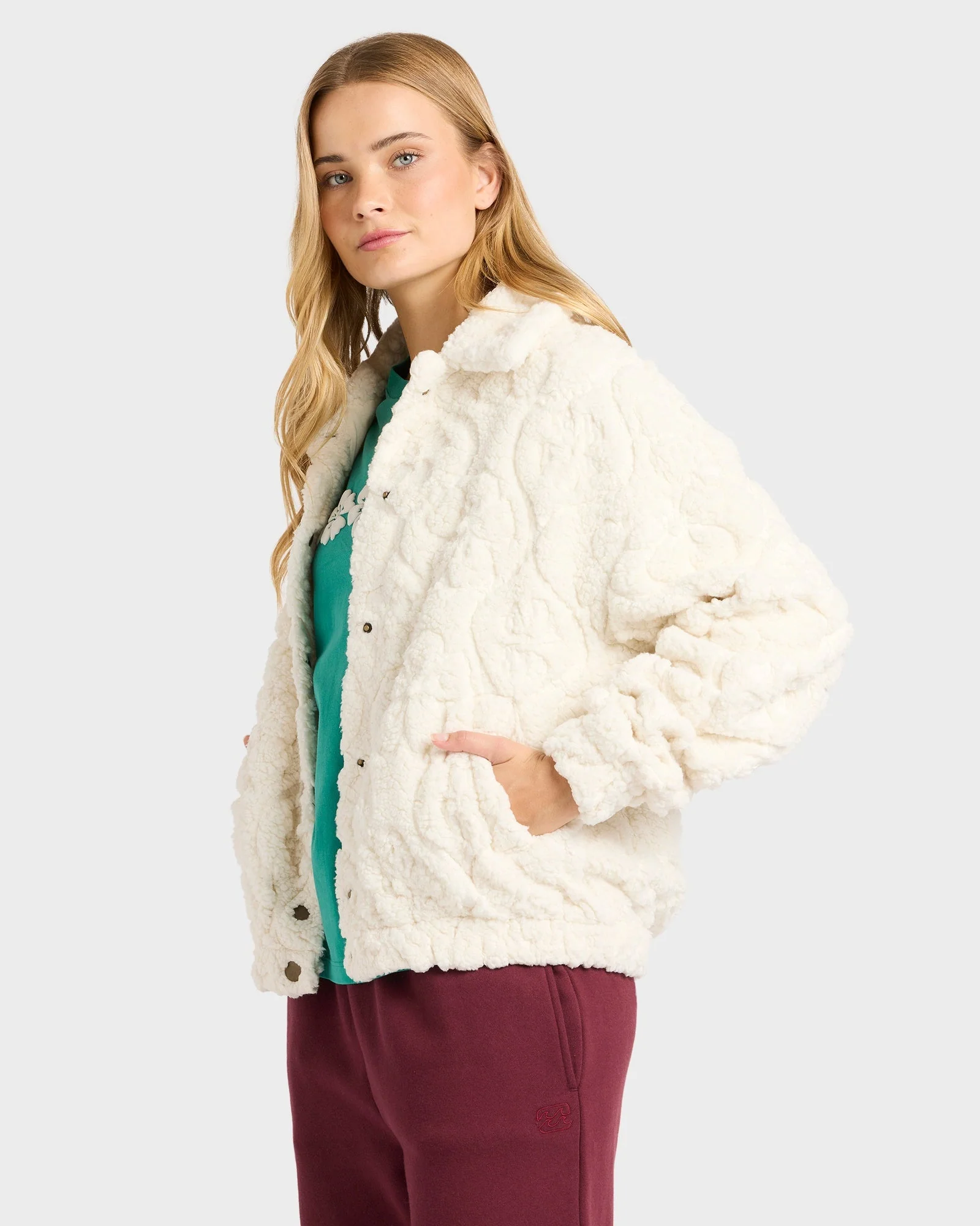 Womens Sol Ride Cozy Fleece Jacket - Image 4