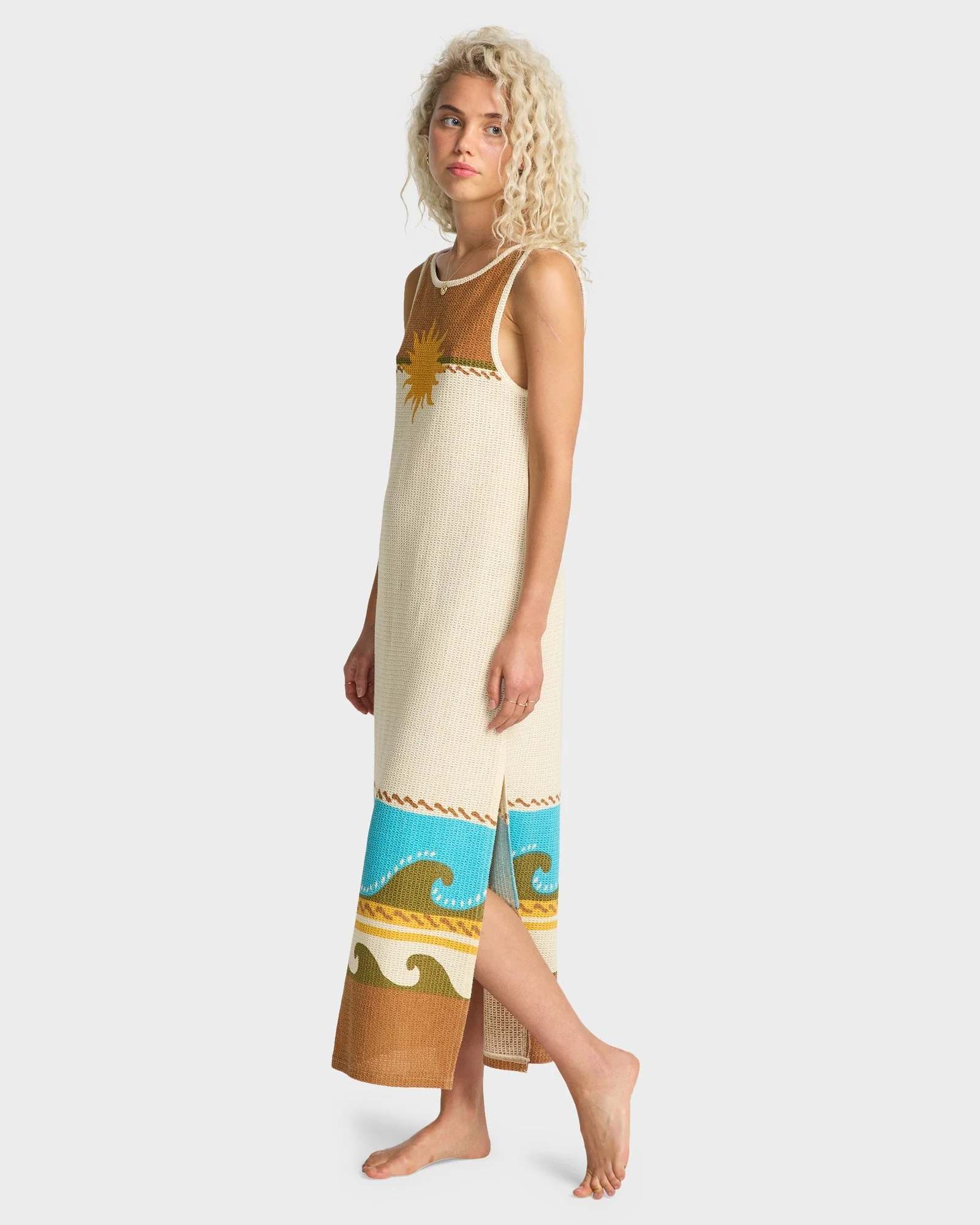Womens Solar Babe Midi Dress - Image 4