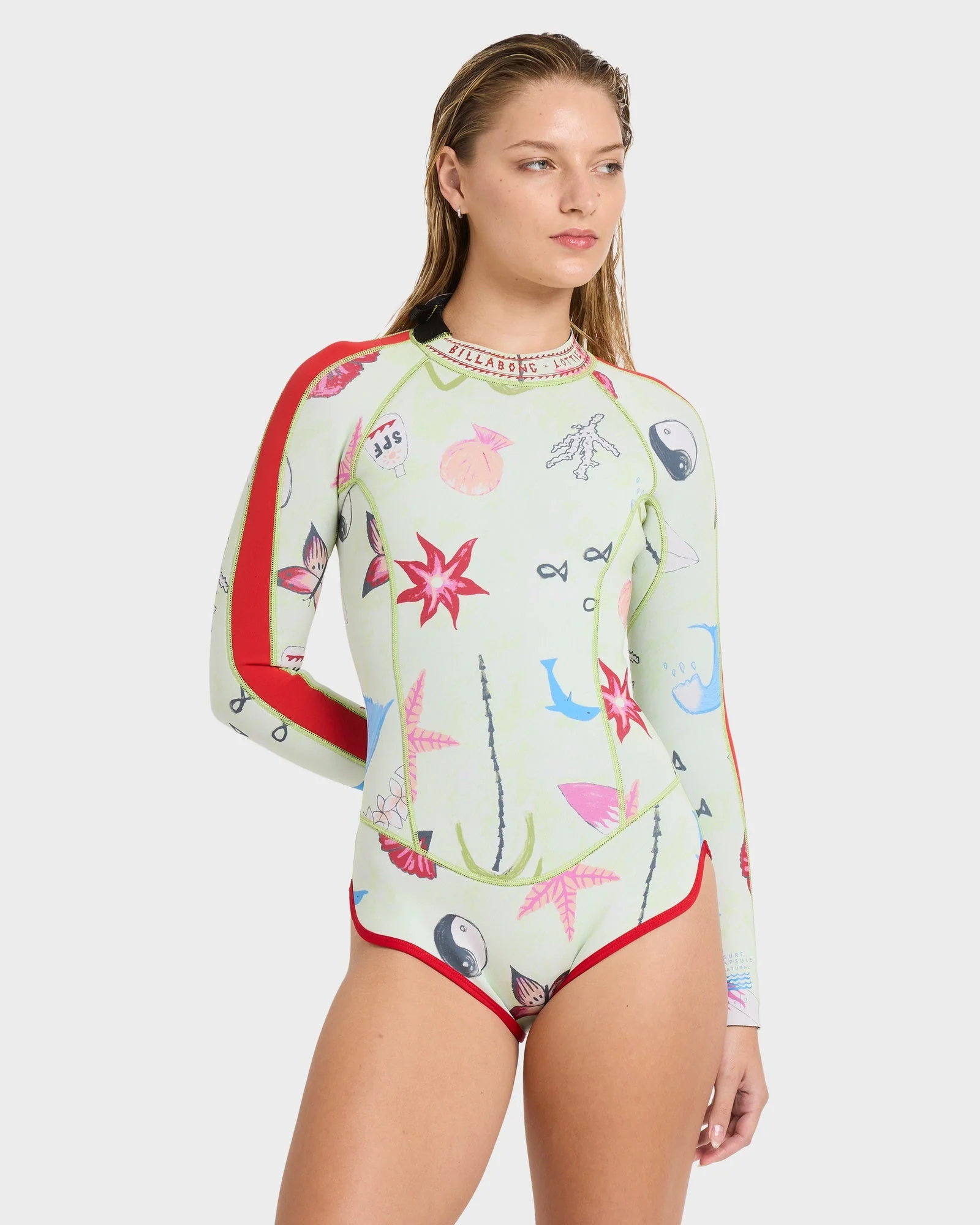 Womens 2/2mm Spring Glider Back Zip Long Sleeve Springsuit - Image 2
