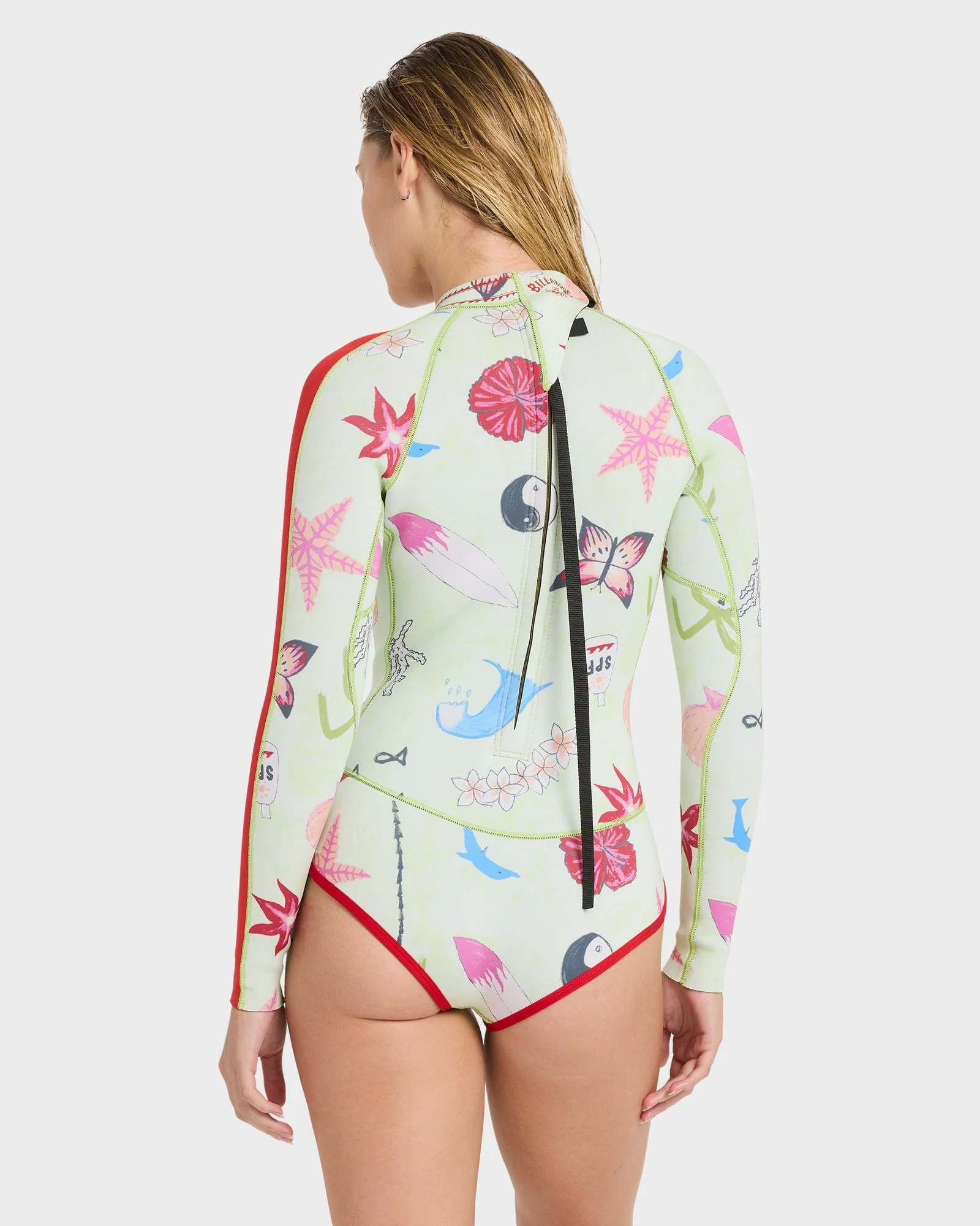Womens 2/2mm Spring Glider Back Zip Long Sleeve Springsuit - Image 3