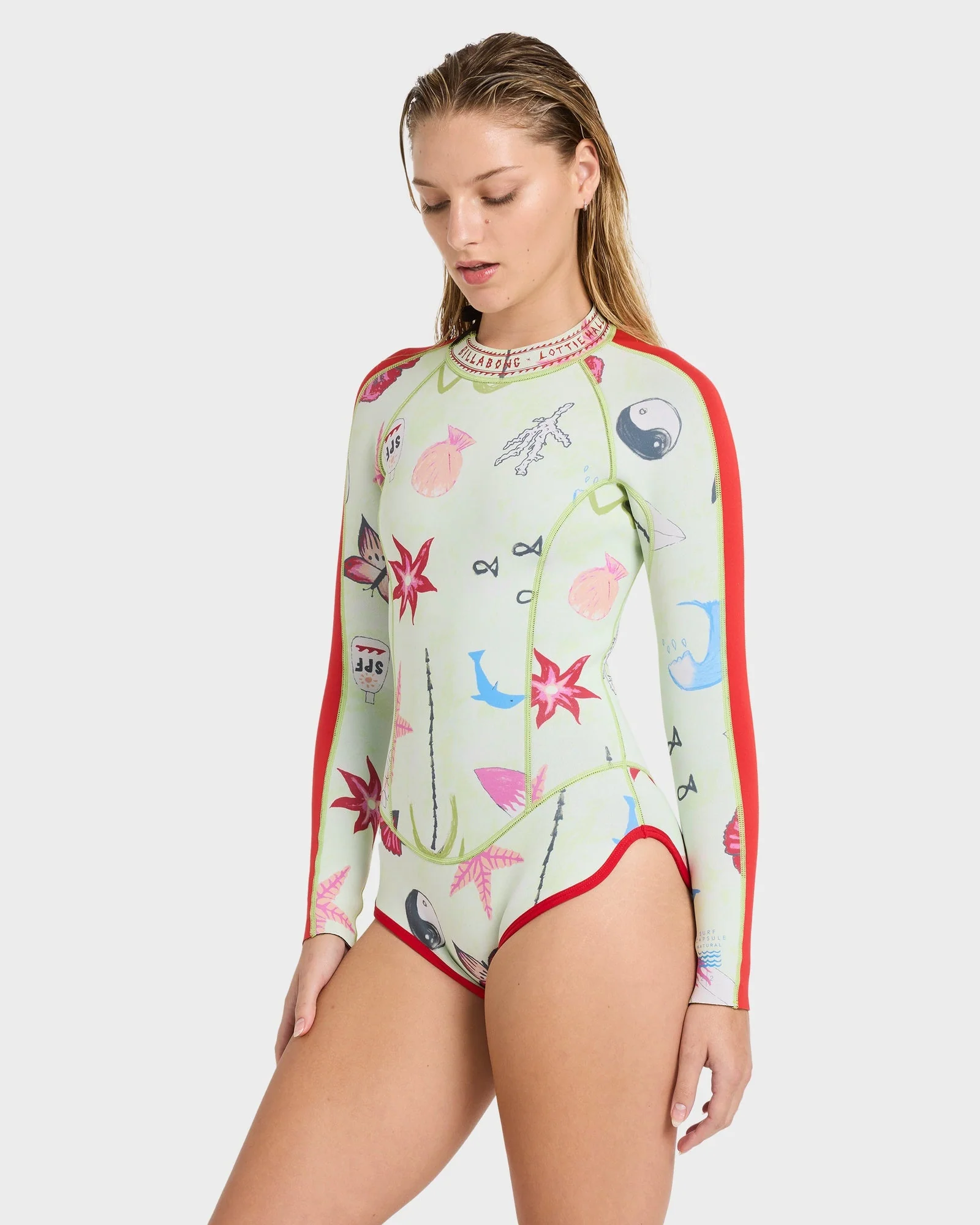 Womens 2/2mm Spring Glider Back Zip Long Sleeve Springsuit - Image 4