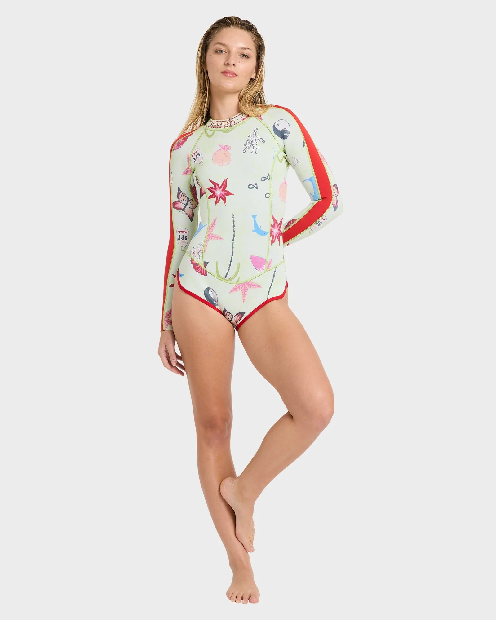 Womens 2/2mm Spring Glider Back Zip Long Sleeve Springsuit - Image 7
