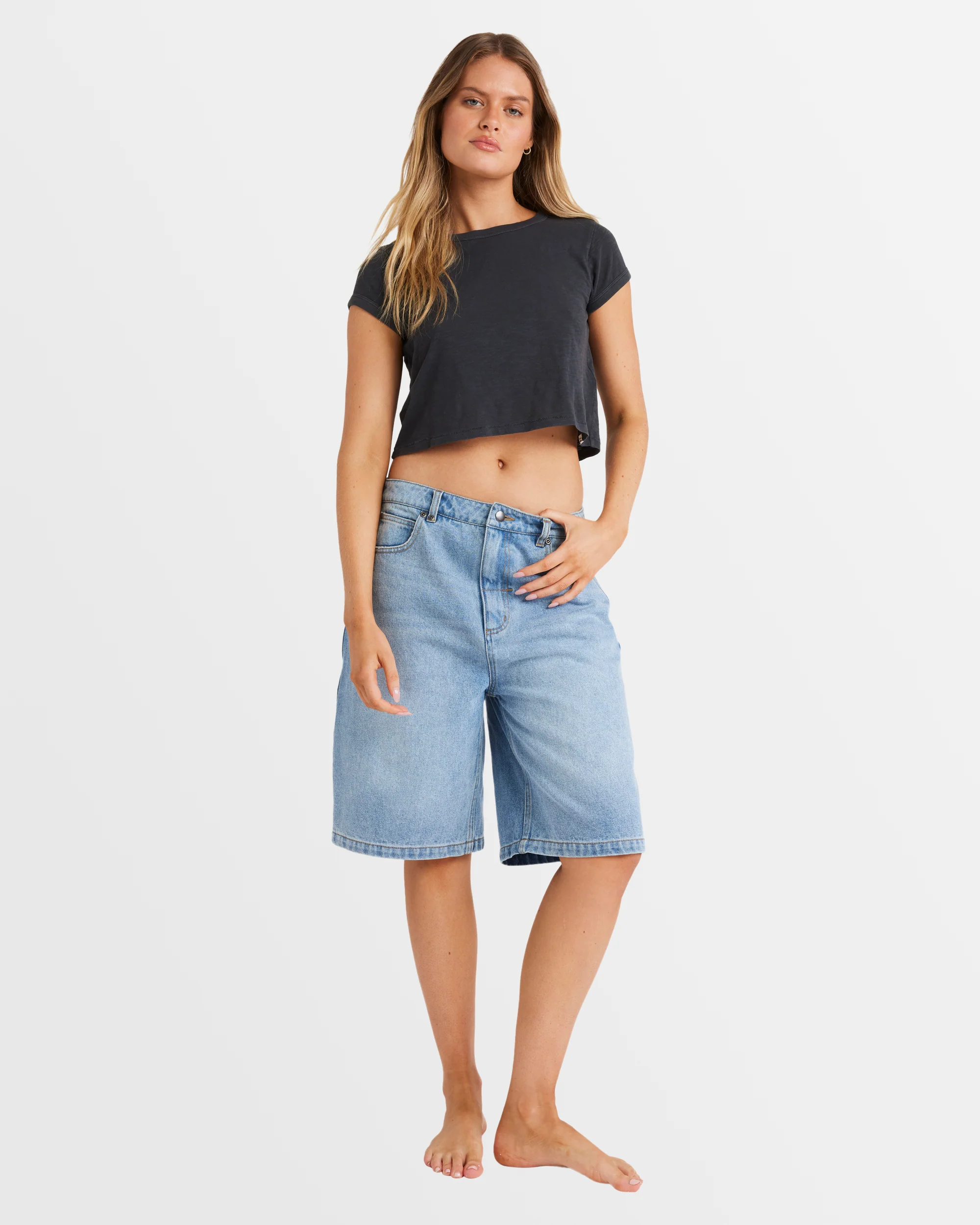 Womens Stevie Denim Shorts - Image 5