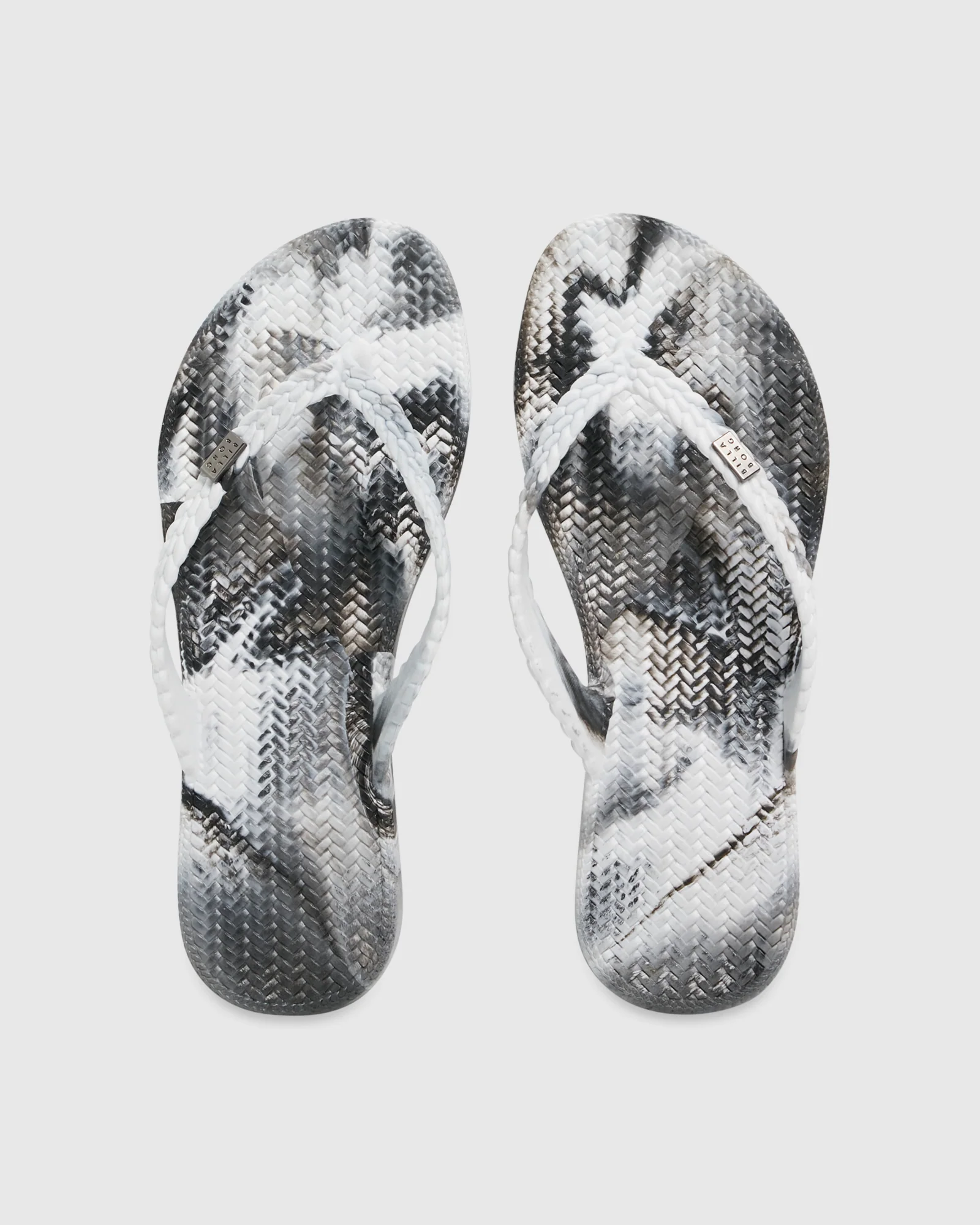 Womens Summer Dazed Marble Thongs - Image 2