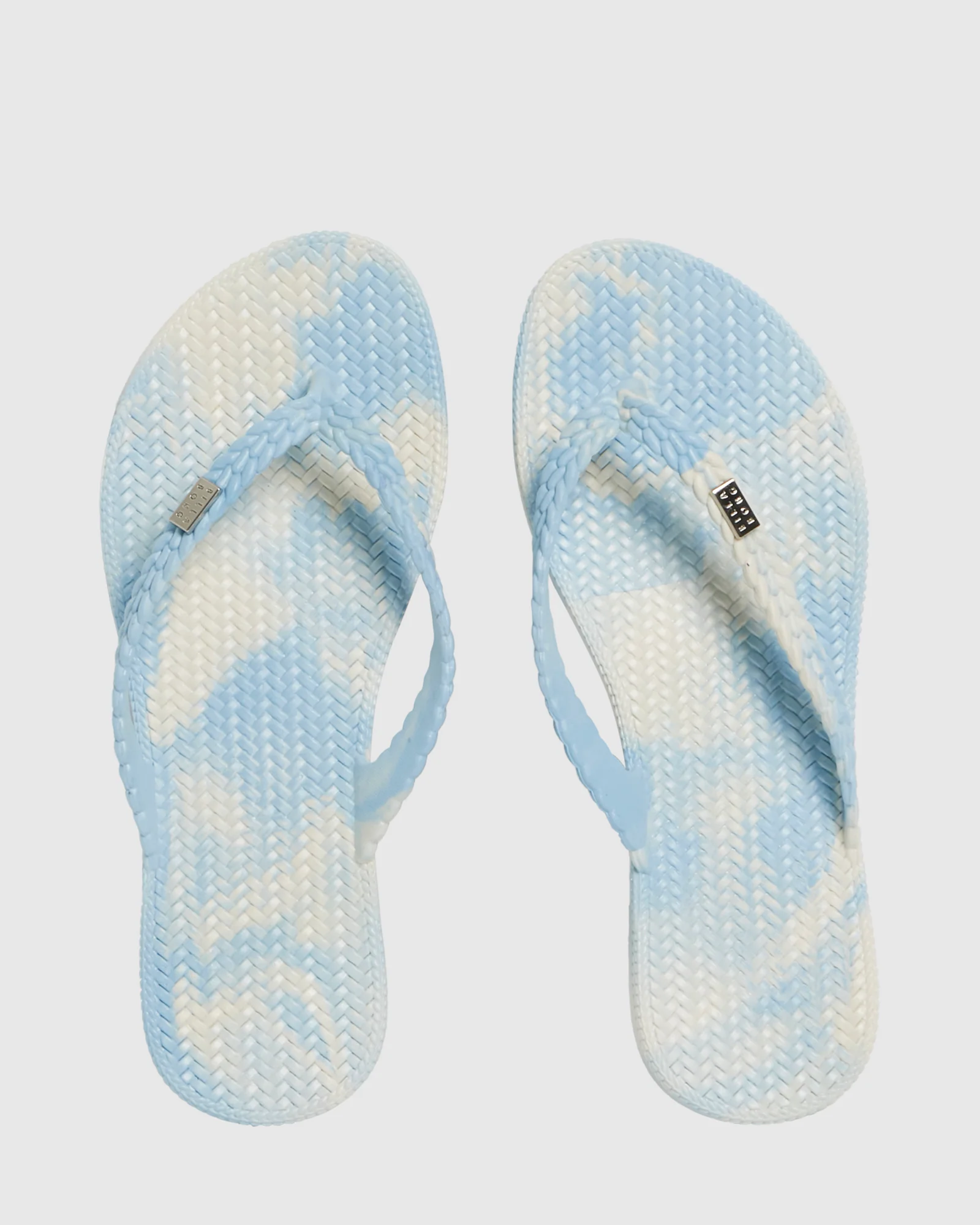 Womens Summer Dazed Marble Thongs - Image 4